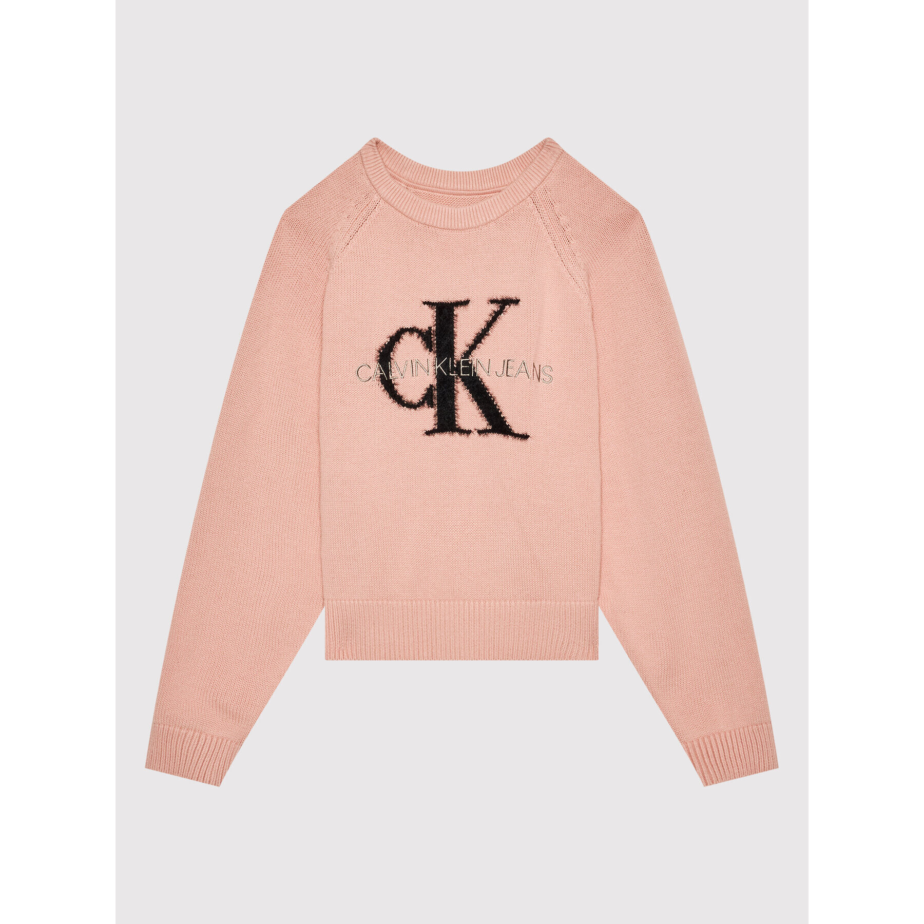 Calvin Klein Jeans Sweater Monogram Logo IG0IG01149 Rózsaszín Regular Fit - Pepit.hu