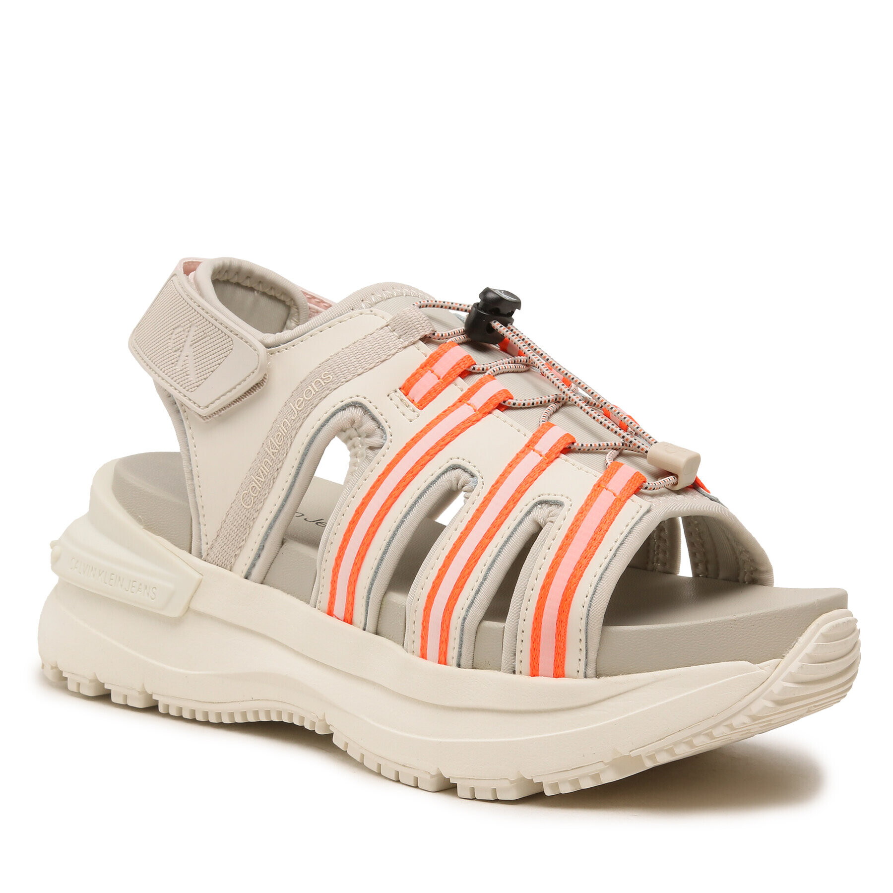 Calvin Klein Jeans Szandál Chunky Hybrid Sandal Hiking YW0YW01075 Ekru - Pepit.hu