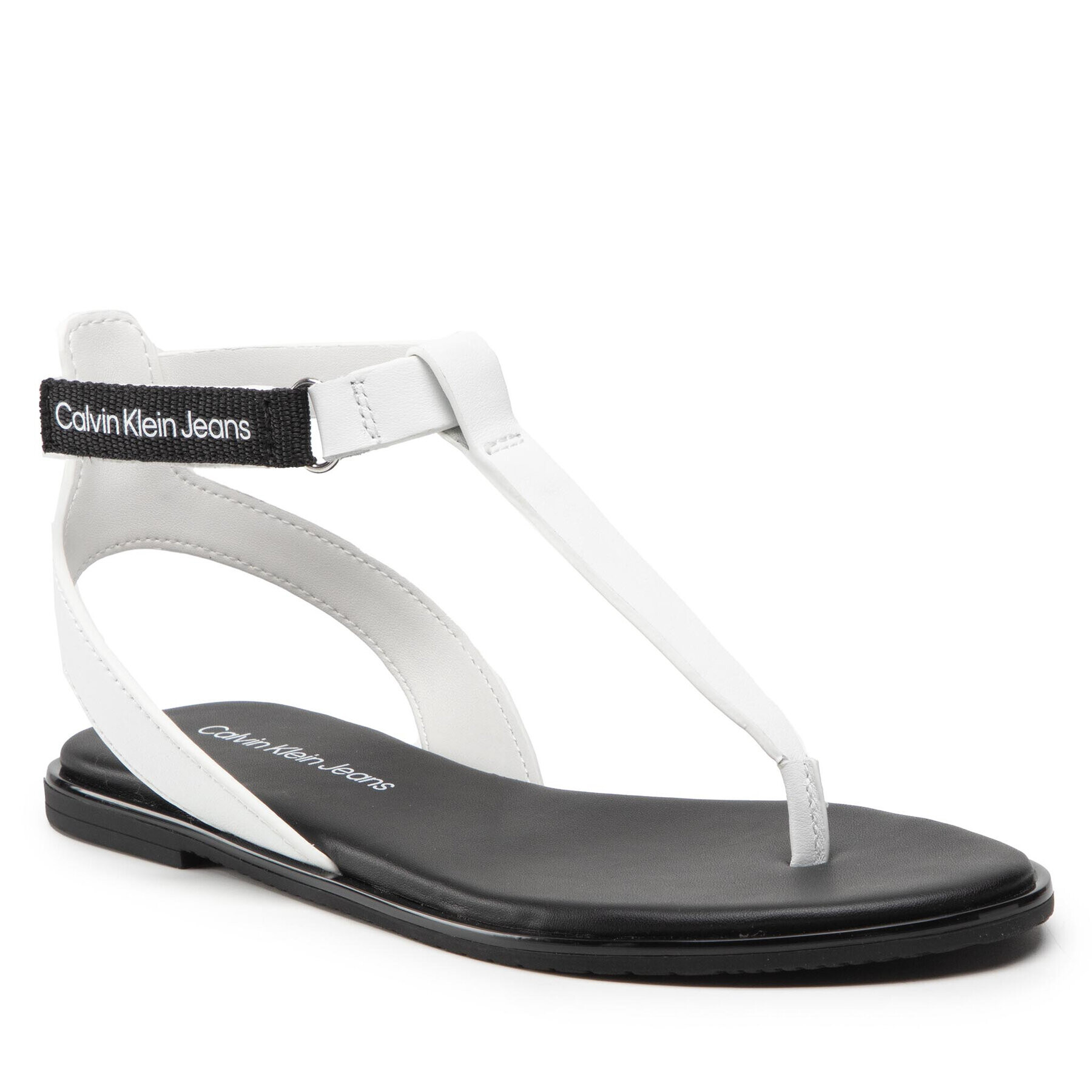 Calvin Klein Jeans Szandál Flat Sandal Toe YW0YW00545 Fehér - Pepit.hu