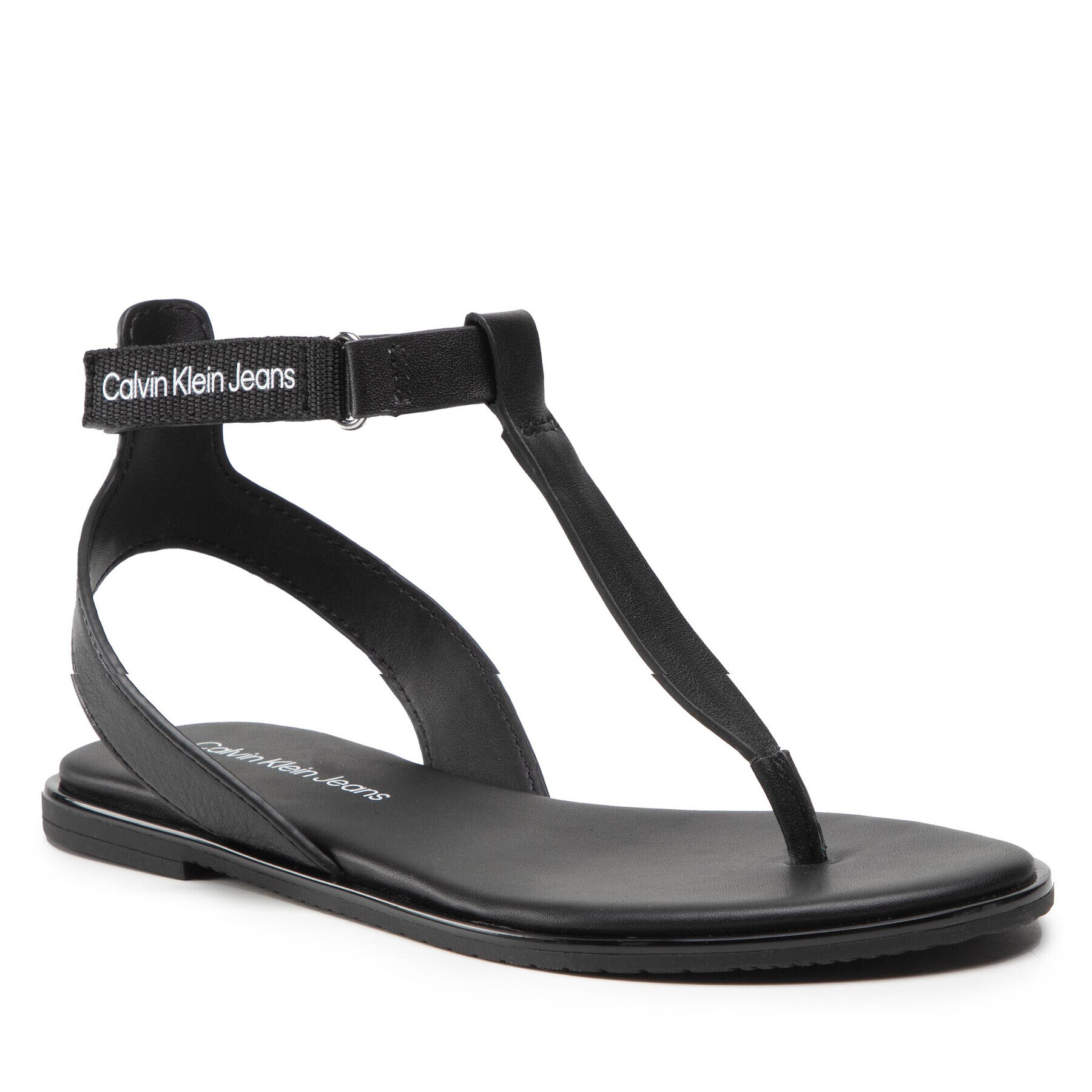 Calvin Klein Jeans Szandál Flat Sandal Toe YW0YW00545 Fekete - Pepit.hu