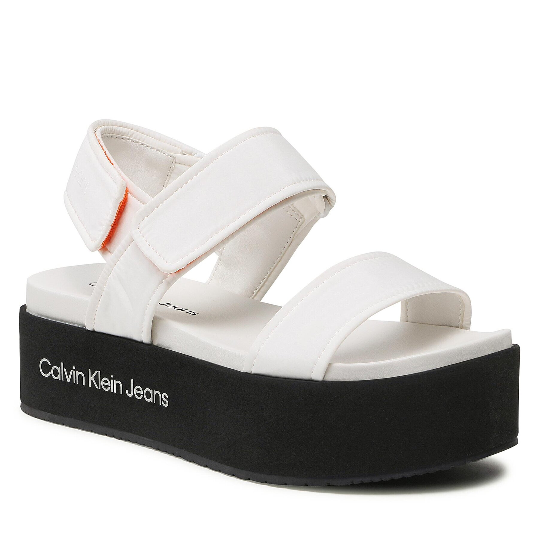 Calvin Klein Jeans Szandál Flatform Sandal Softny YW0YW00965 Fehér - Pepit.hu