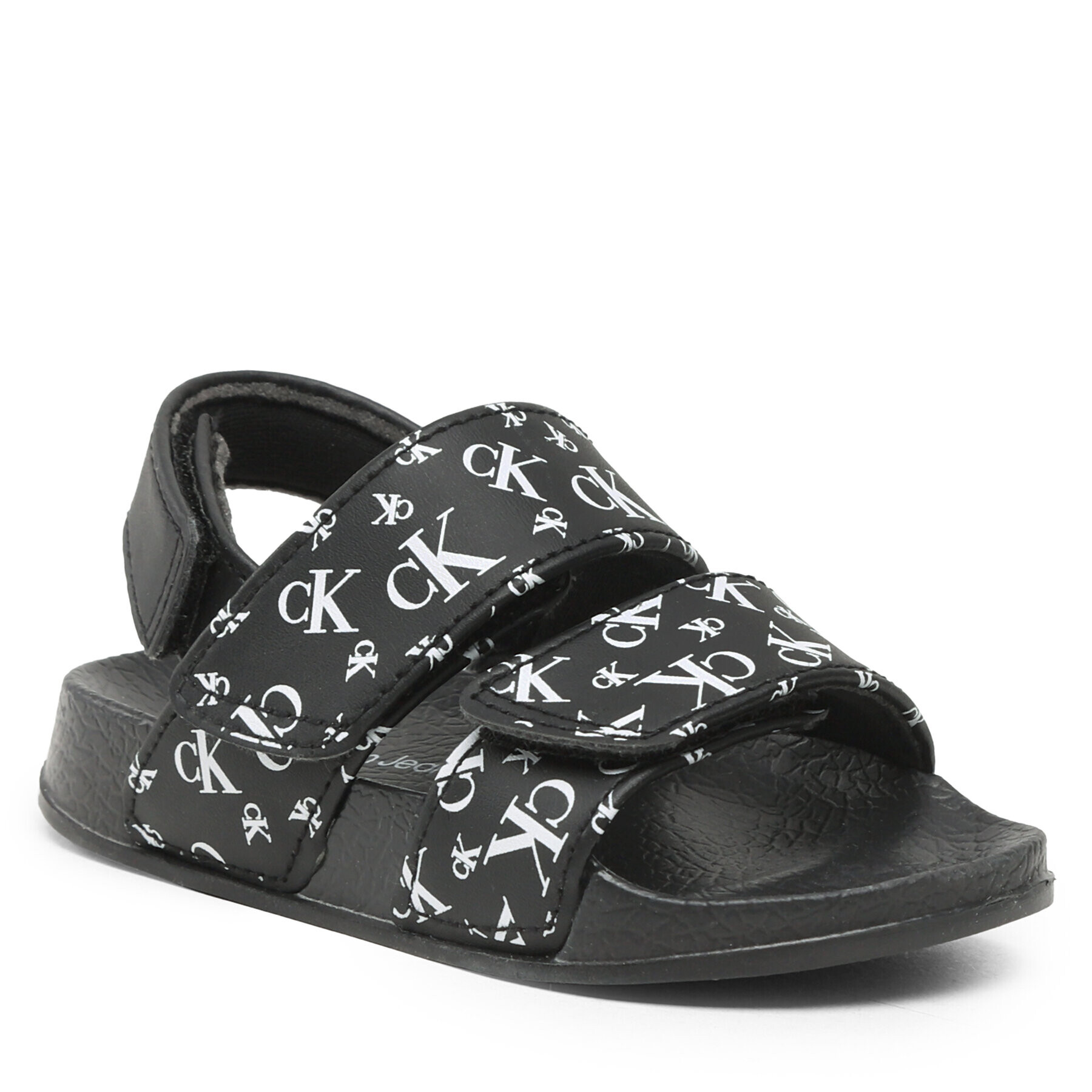 Calvin Klein Jeans Szandál Logo All Over Velcro Sandal V1B2-80626-1172 M Fekete - Pepit.hu