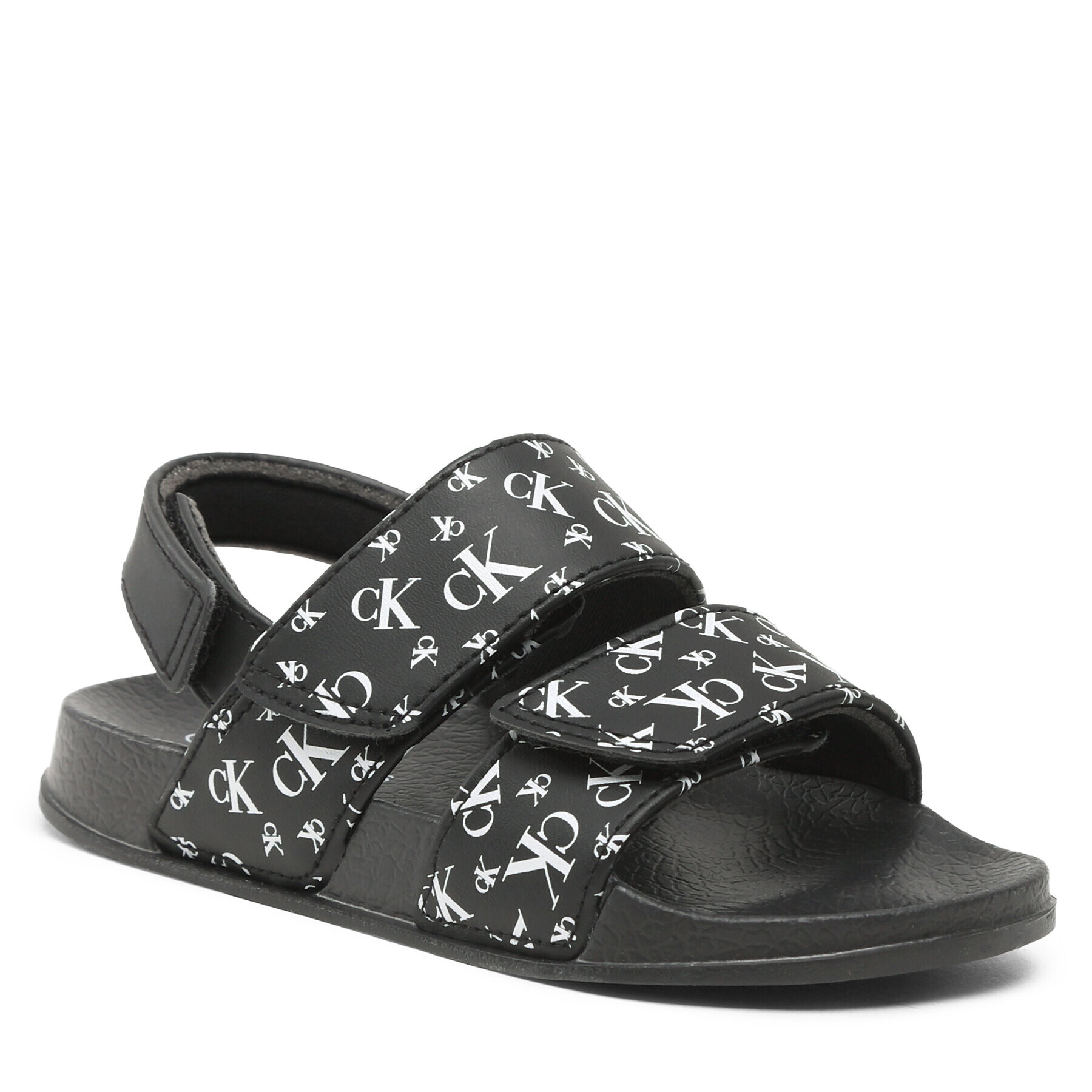 Calvin Klein Jeans Szandál Logo All Over Velcro Sandal V1B2-80626-1172 S Fekete - Pepit.hu