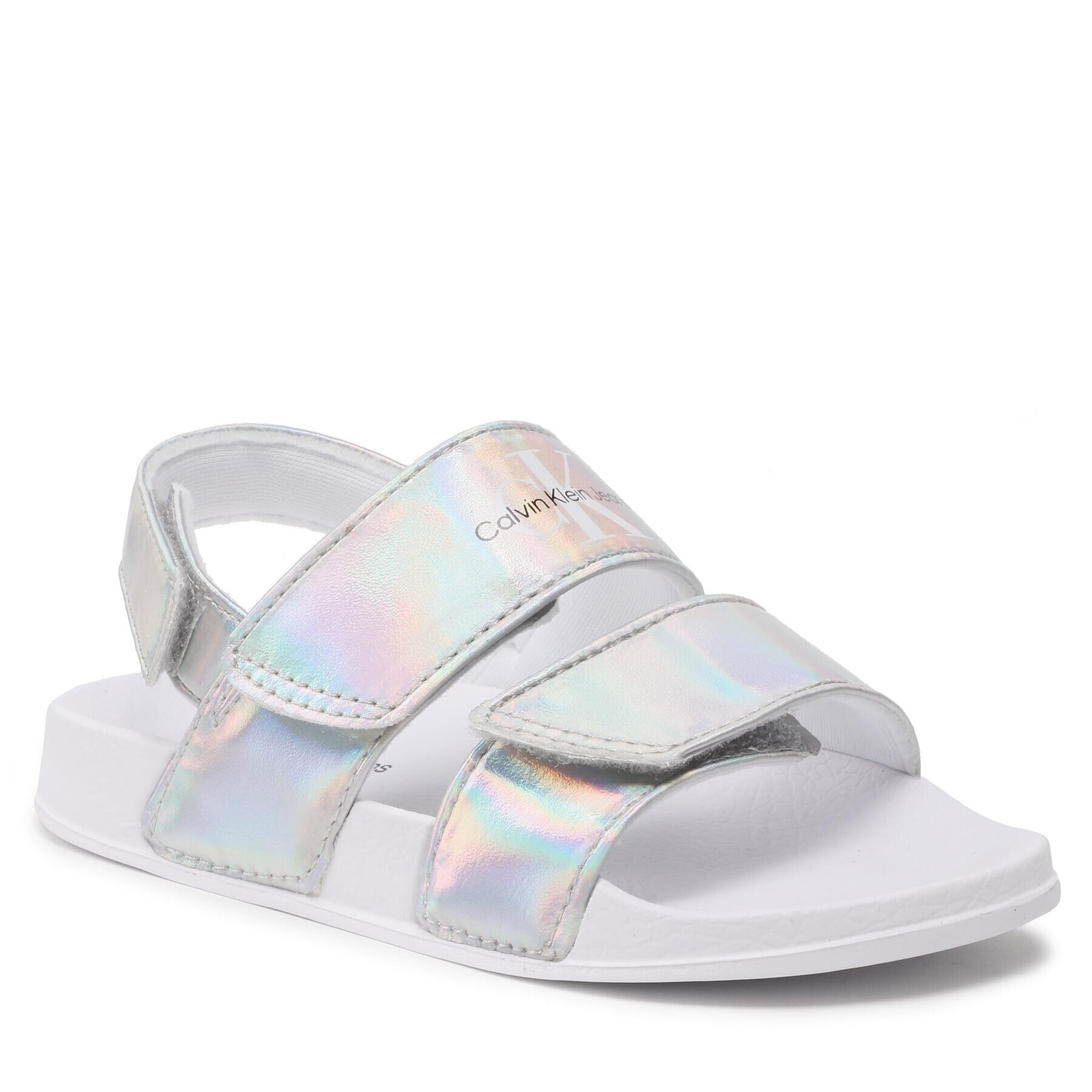 Calvin Klein Jeans Szandál Velcro Sandal V1A2-80525-1601 S Ezüst - Pepit.hu