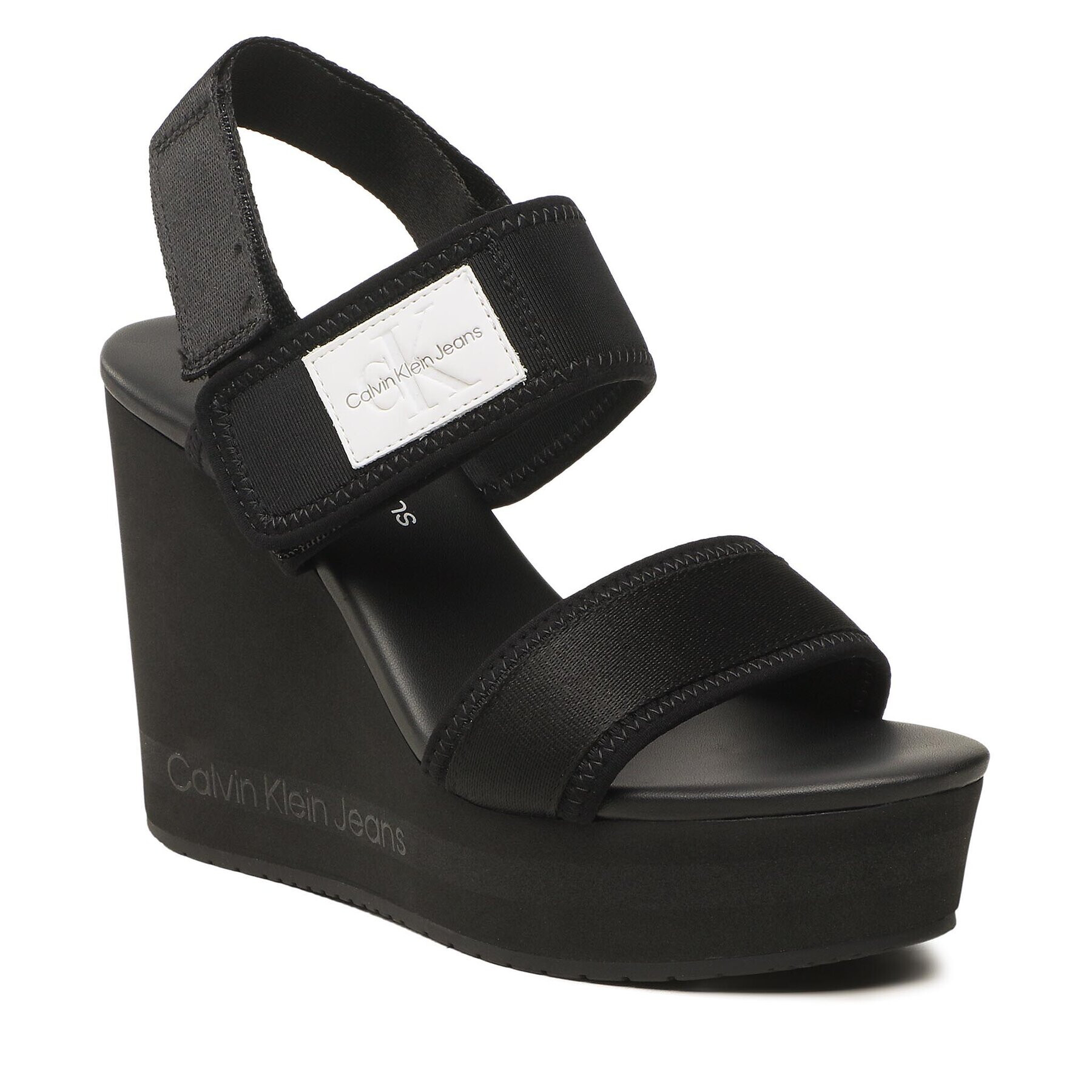 Calvin Klein Jeans Szandál Wedge Sandal Badge YW0YW01028 Fekete - Pepit.hu