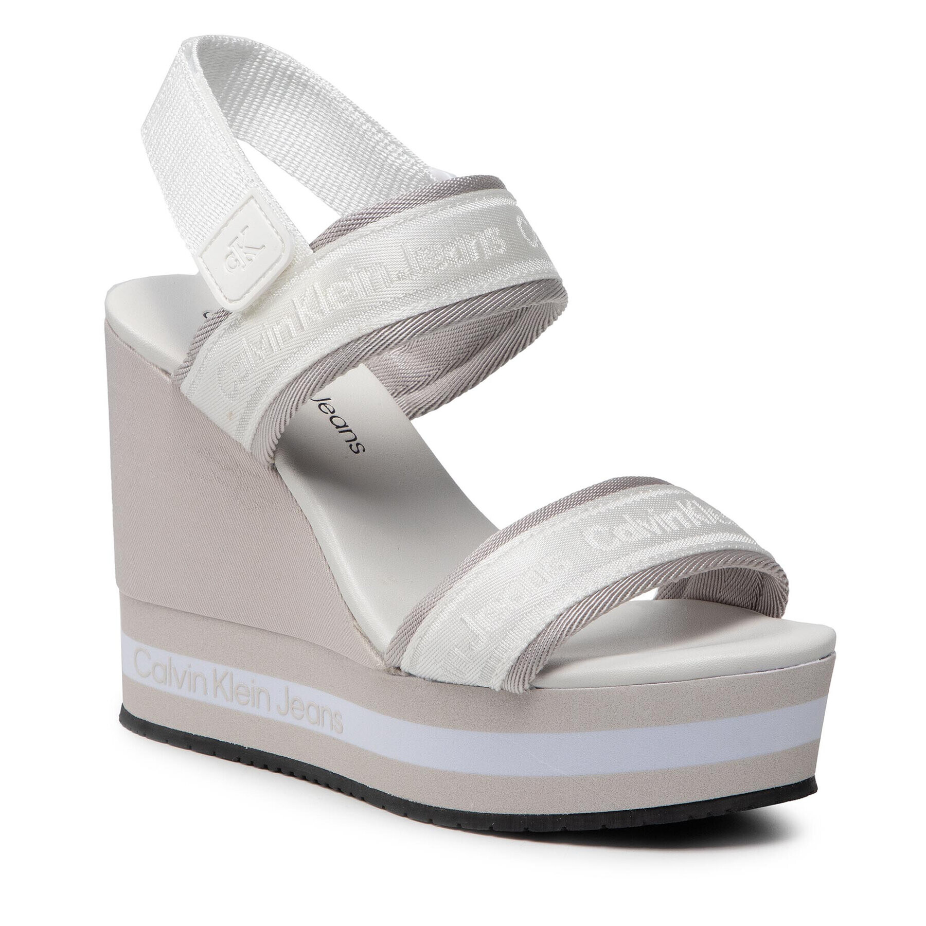 Calvin Klein Jeans Szandál Wedge Sandal Sling Pes YW0YW00572 Fehér - Pepit.hu