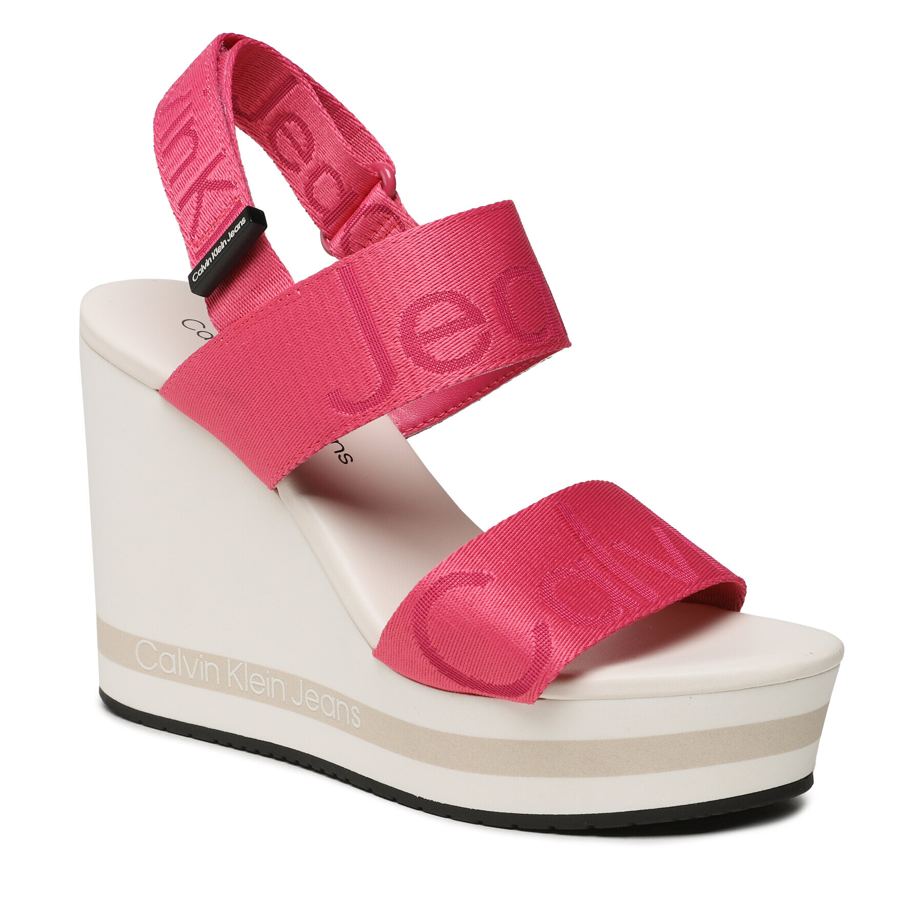 Calvin Klein Jeans Szandál Wedge Sandal Webbing YW0YW00959 Rózsaszín - Pepit.hu