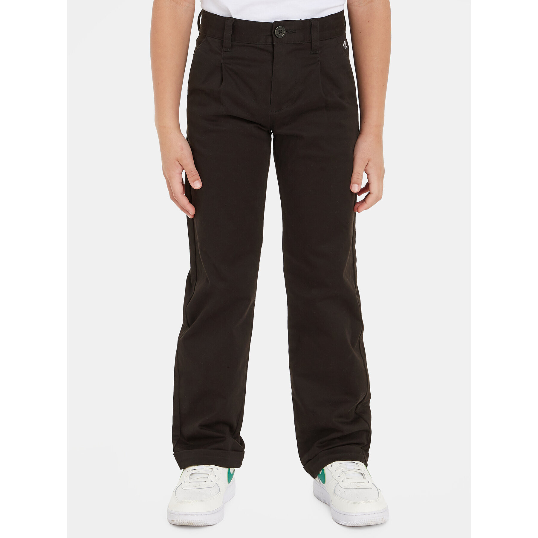 Calvin Klein Jeans Szövet nadrág Ceremony IB0IB01811 Fekete Straight Fit - Pepit.hu