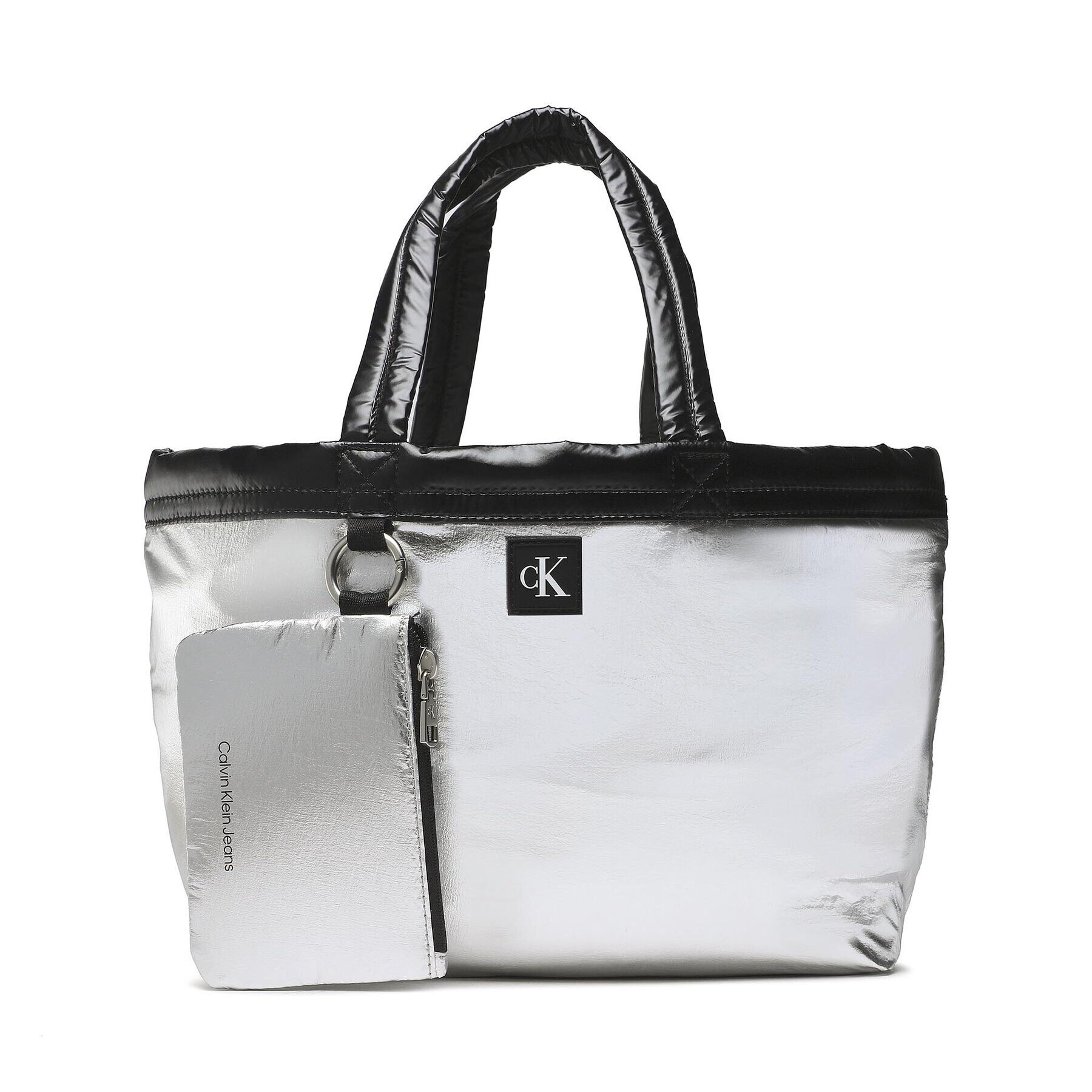 Calvin Klein Jeans Táska City Nylon Tote23 Puffy K60K610400 Ezüst - Pepit.hu