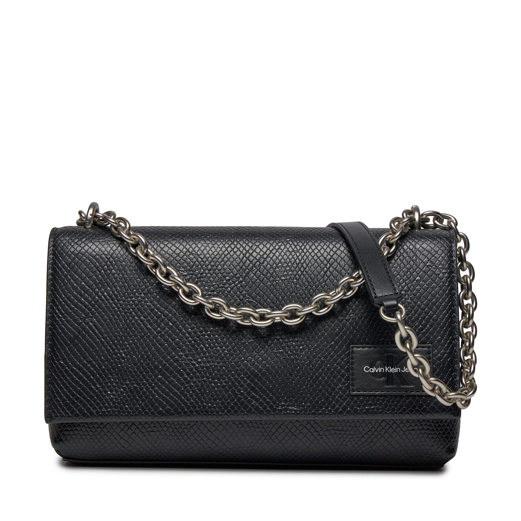 Calvin Klein Jeans Táska Sculpted Flap W/Chain25 Snake K60K611521 Fekete - Pepit.hu