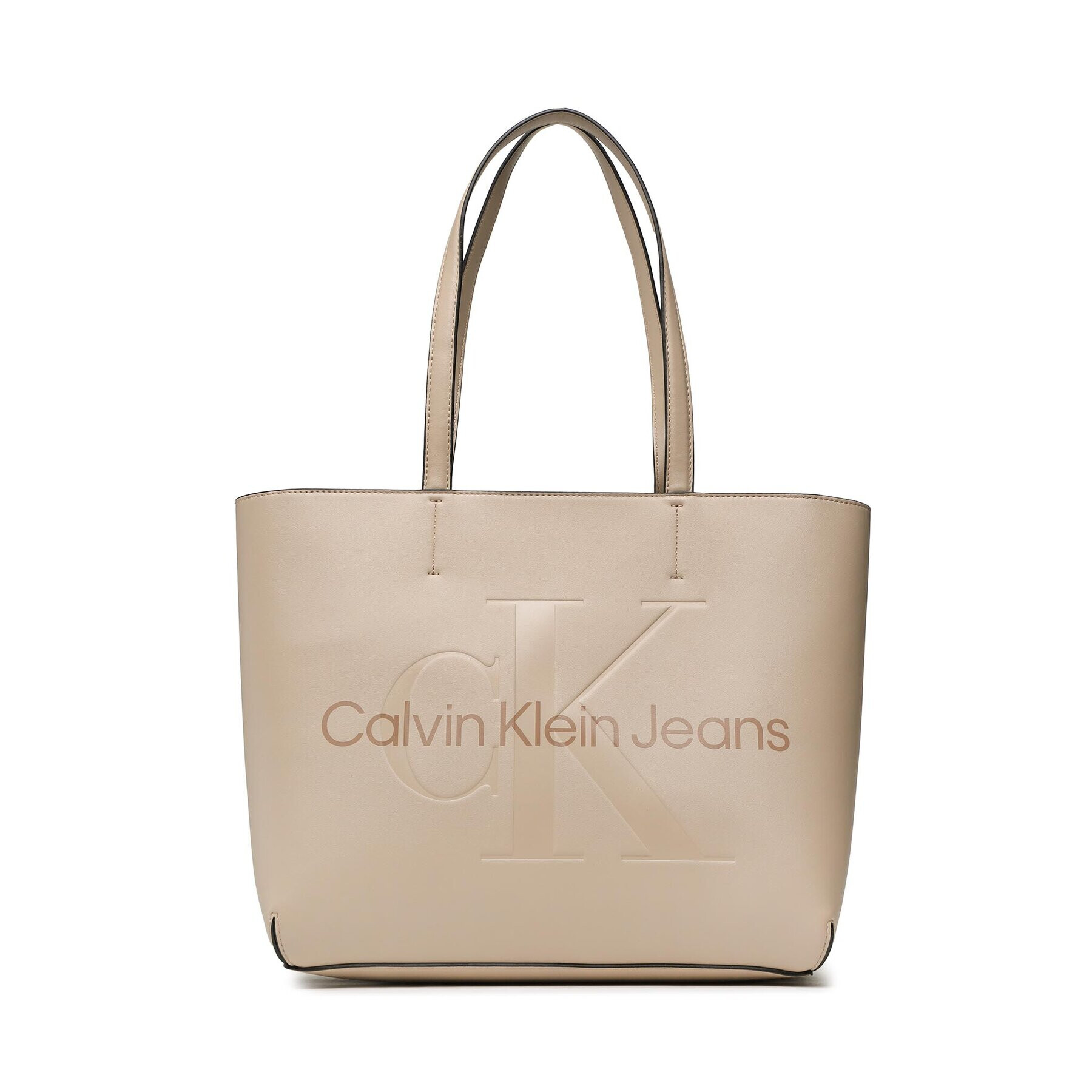 Calvin Klein Jeans Táska Sculpted Shopper29 Mono K60K610276 Bézs - Pepit.hu