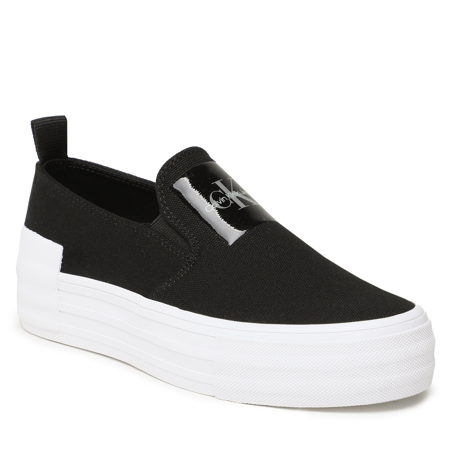 Calvin Klein Jeans Teniszcipő Bold Vulc Flat Slipon YW0YW01040 Fekete - Pepit.hu