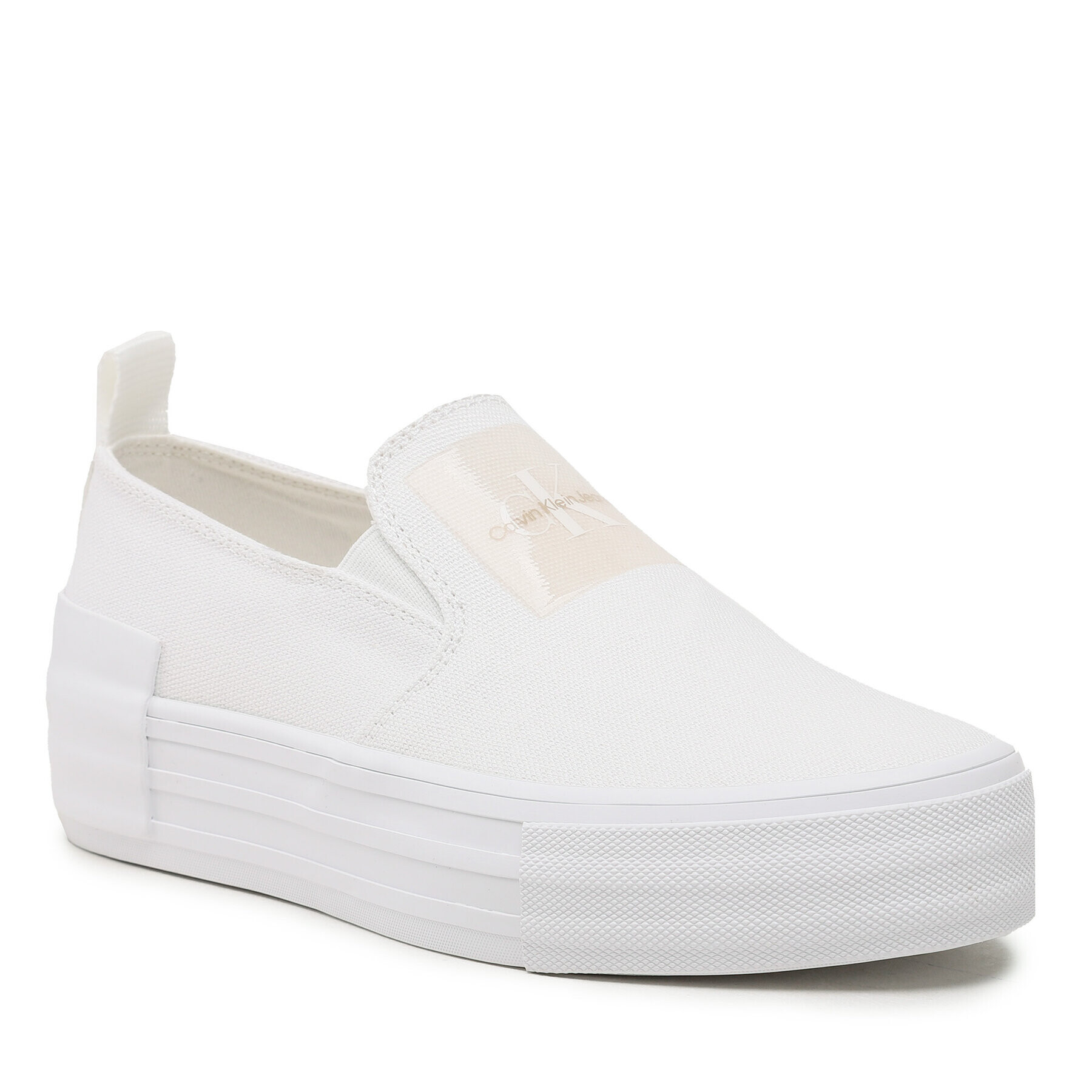 Calvin Klein Jeans Teniszcipő Bold Vulc Flatf Slipon Wn YW0YW01040 Fehér - Pepit.hu