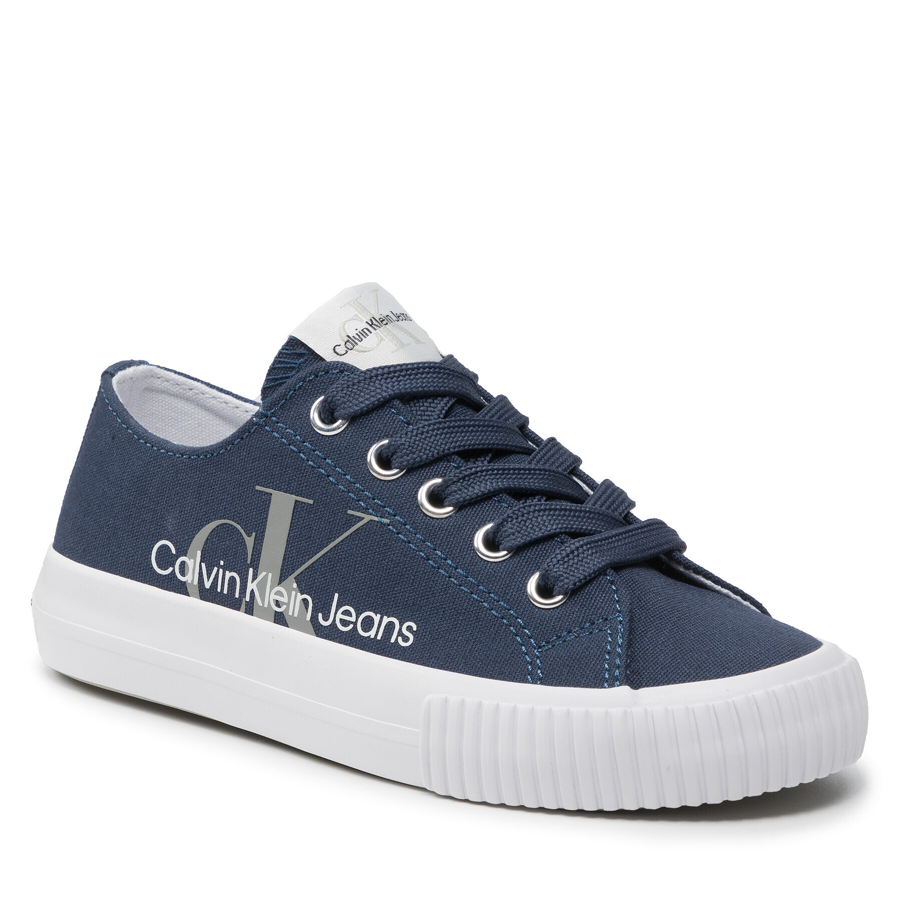 Calvin Klein Jeans Teniszcipő Low Cut Lace-Up Sneaker V3X9-80125-0890 M Sötétkék - Pepit.hu