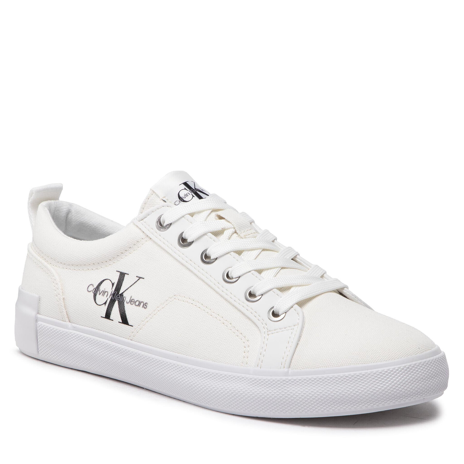 Calvin Klein Jeans Teniszcipő New Vulcanized Laceup Low Ess YM0YM00410 Fehér - Pepit.hu