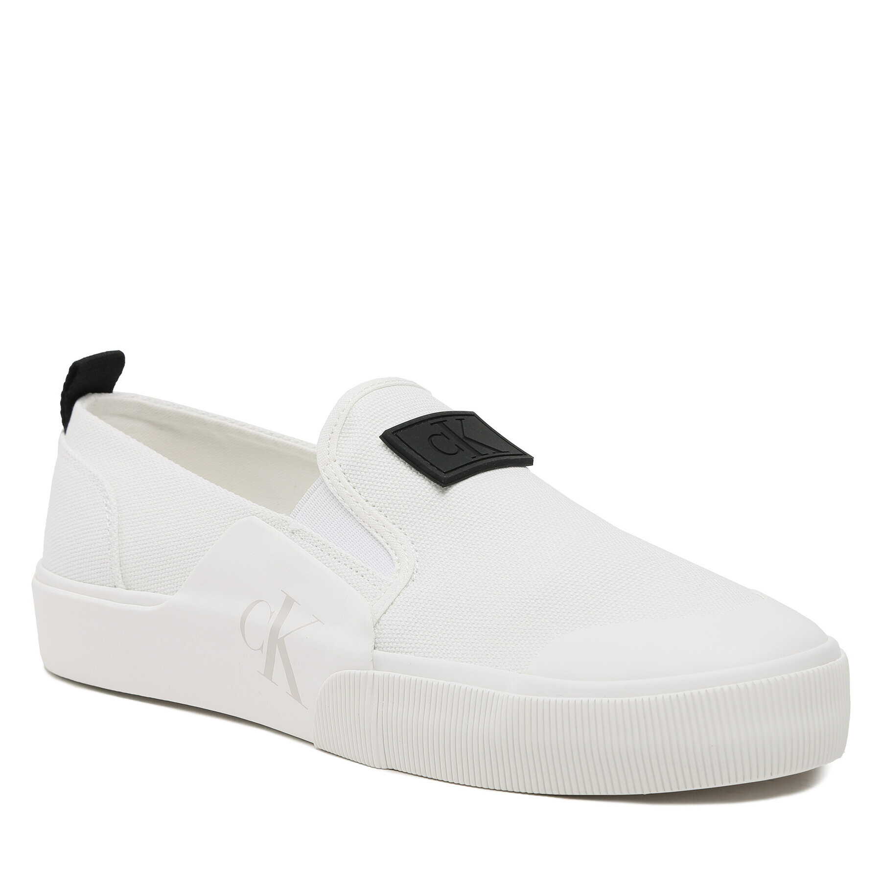 Calvin Klein Jeans Teniszcipő Skater Vulc Slipon Badge YM0YM00597 Fehér - Pepit.hu