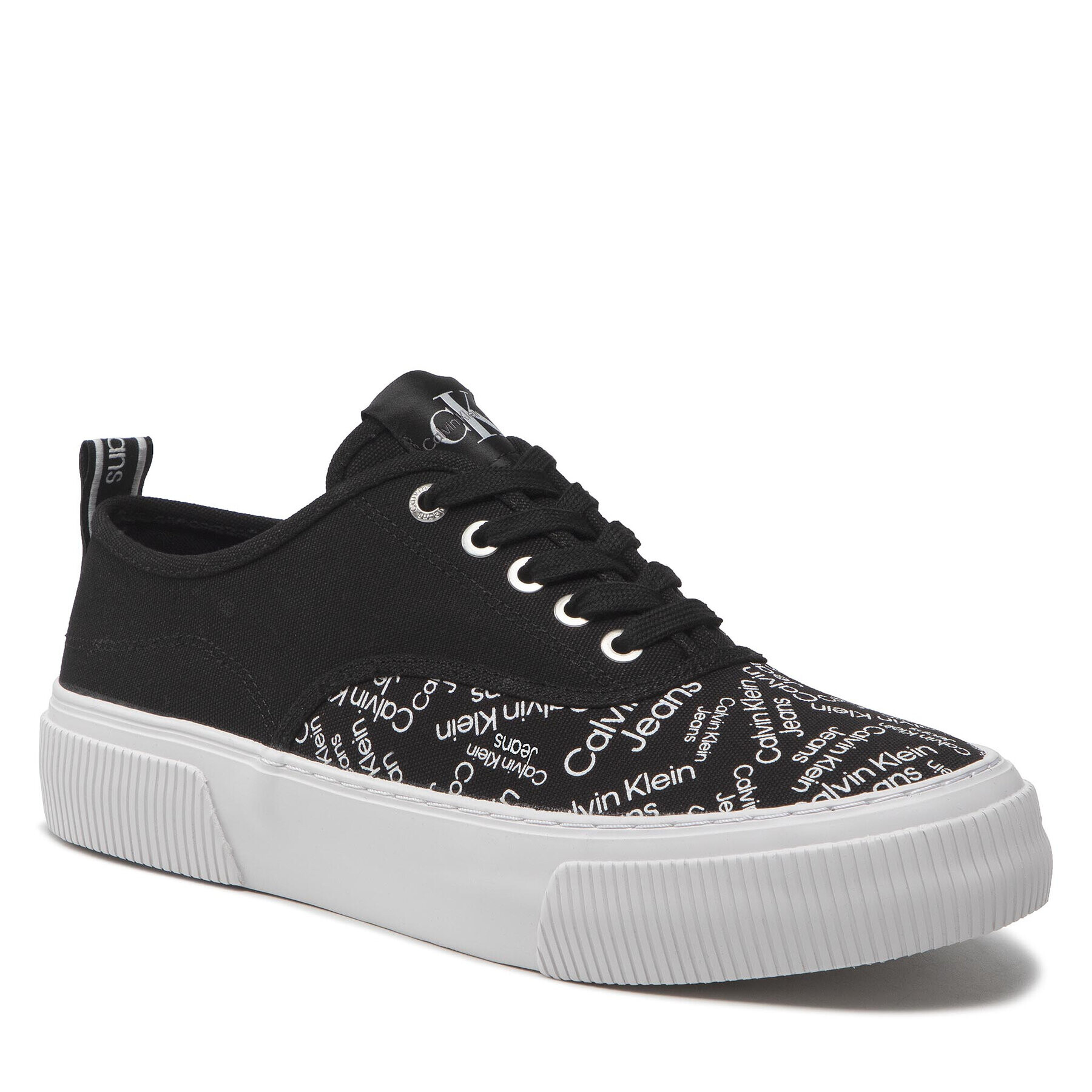 Calvin Klein Jeans Teniszcipő Skater Vulcanized Aop YM0YM00378 Fekete - Pepit.hu