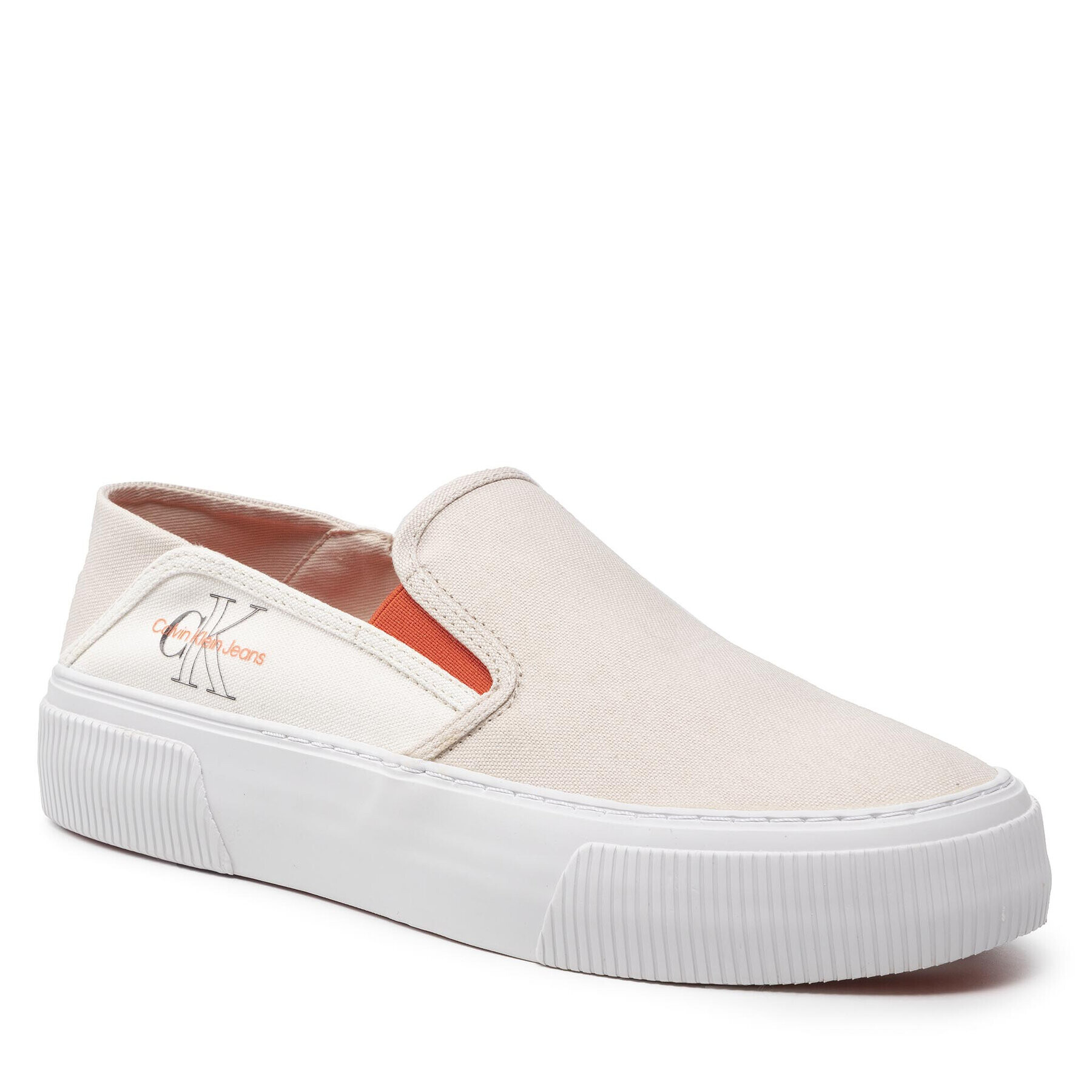 Calvin Klein Jeans Teniszcipő Skater Vulcanized Slip On YM0YM00313 Bézs - Pepit.hu