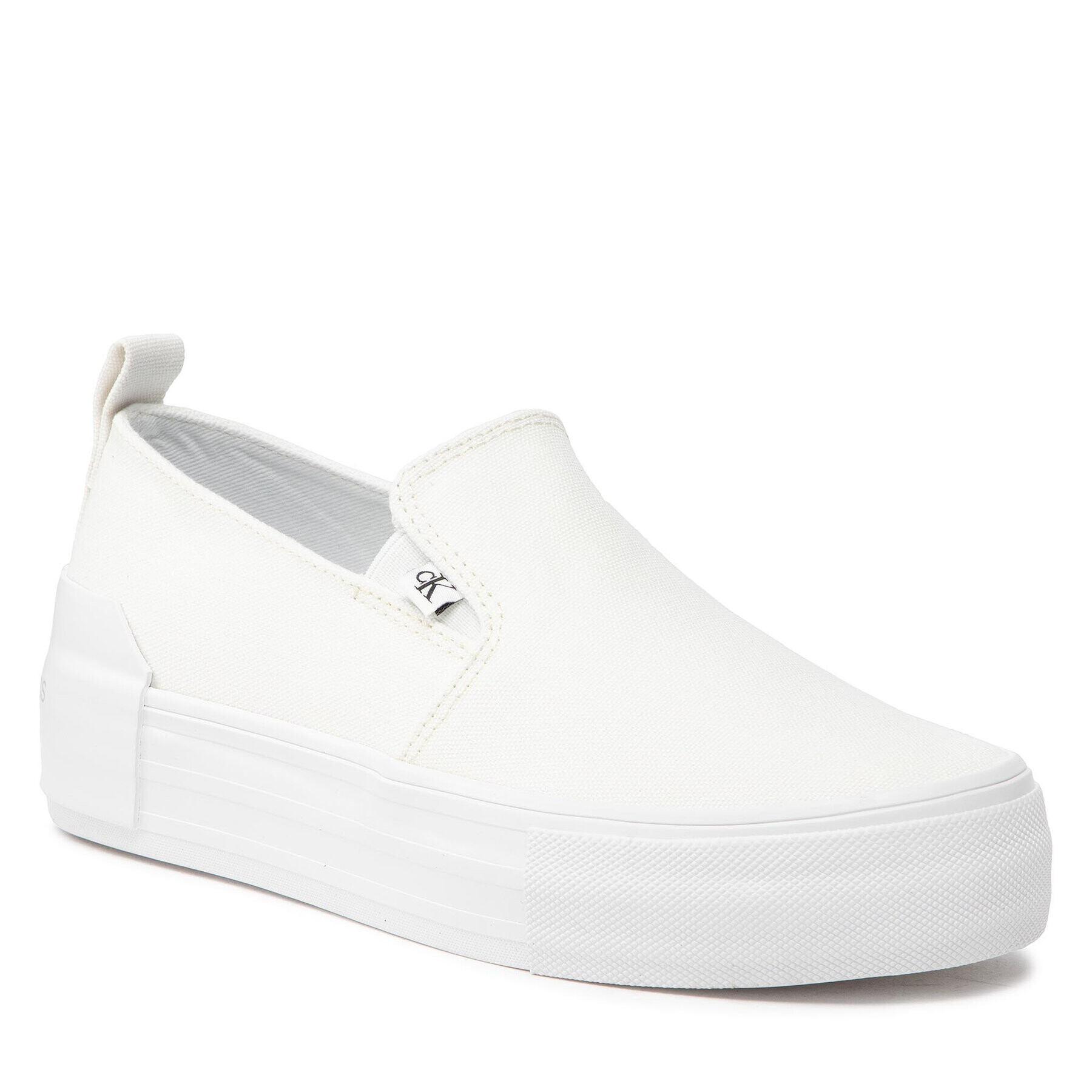 Calvin Klein Jeans Teniszcipő Vulcanized Flatform Bold Slipon YW0YW00703 Fehér - Pepit.hu