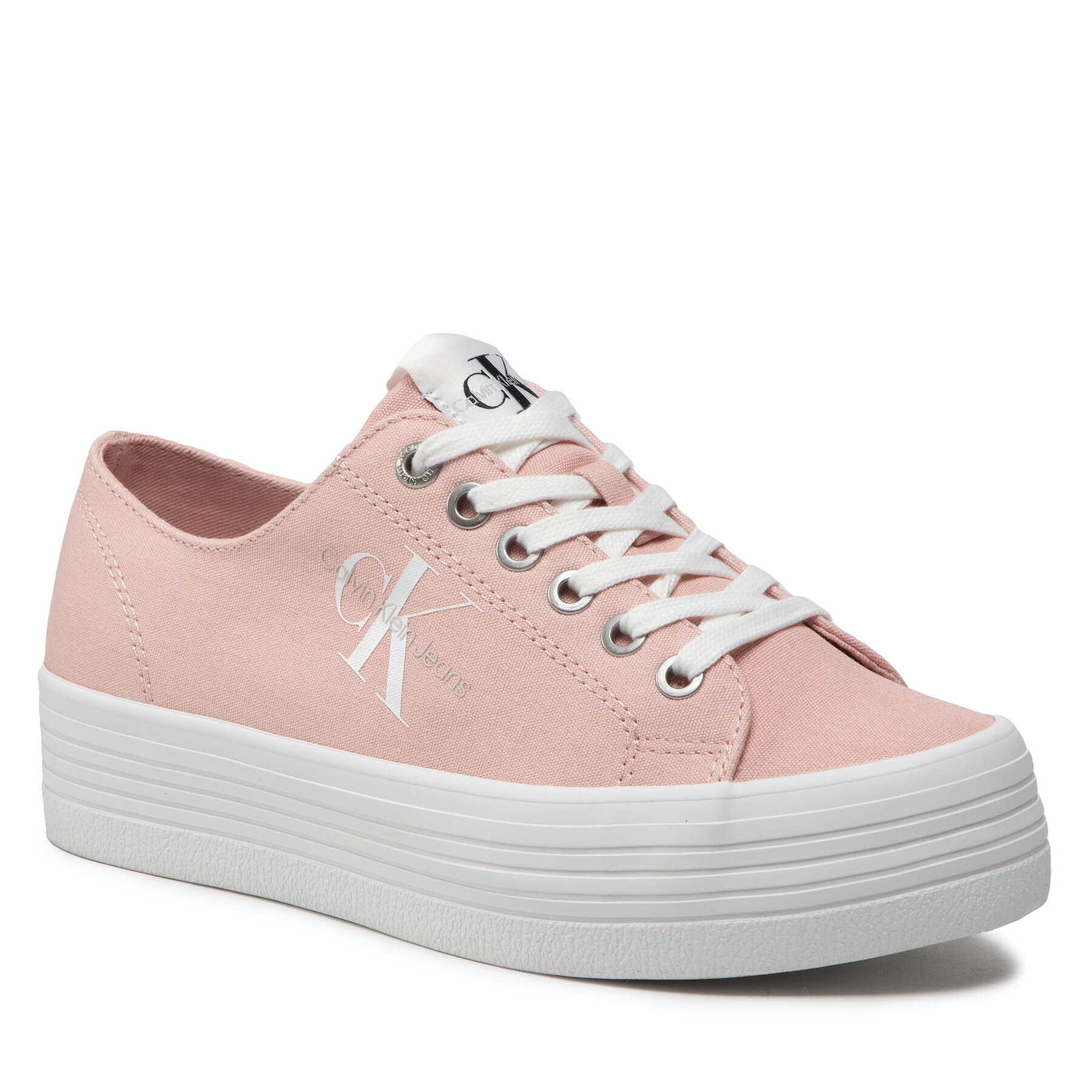 Calvin Klein Jeans Teniszcipő Vulcanized Flatform Laceup Co YW0YW00254 Rózsaszín - Pepit.hu