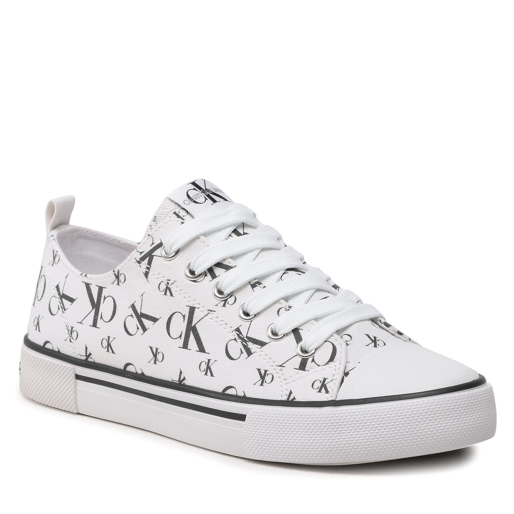 Calvin Klein Jeans Tornacipő Logo All Over Low Cut Lace-Up Sneaker V3X9-80570-0890 S Fehér - Pepit.hu