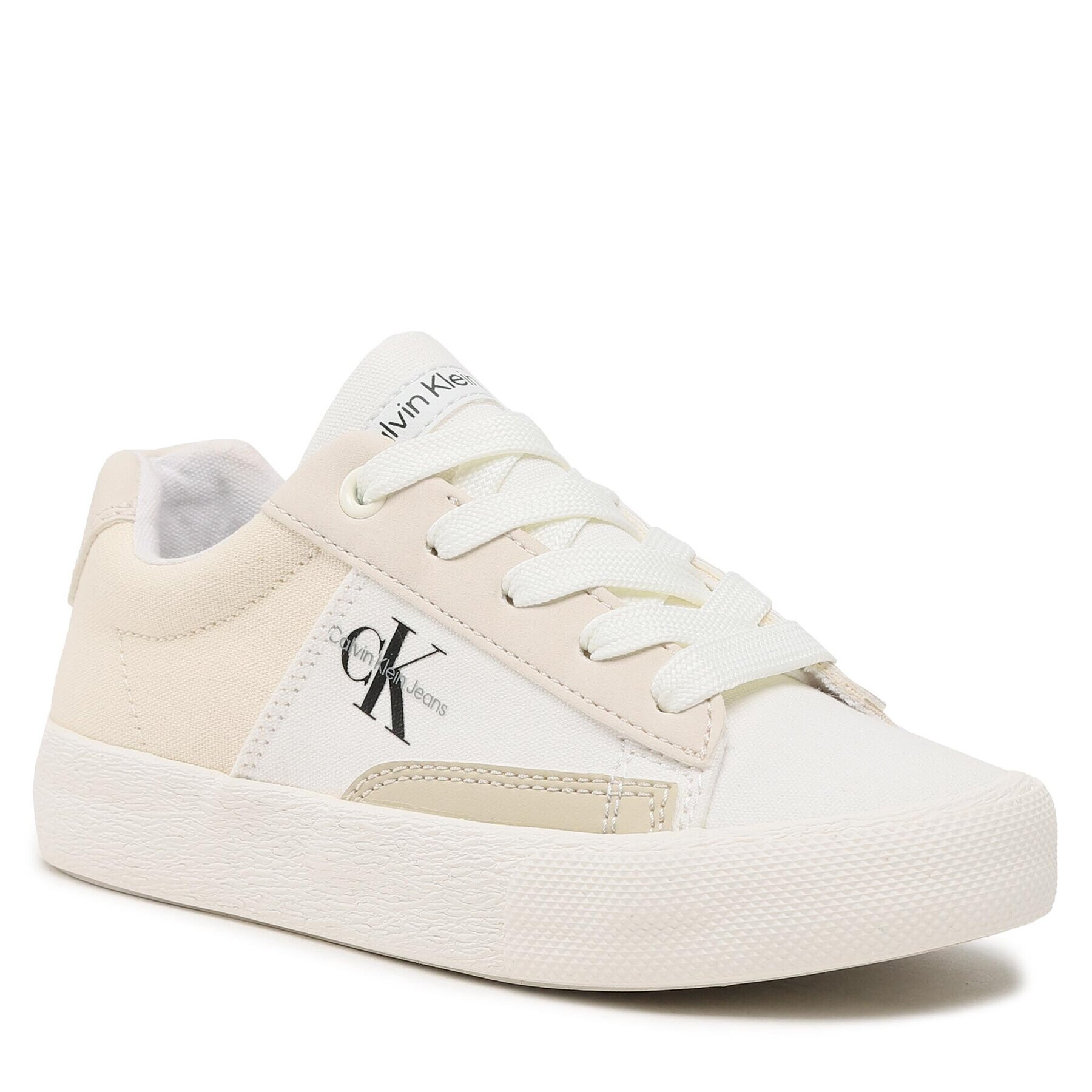 Calvin Klein Jeans Tornacipő Low Cut Lace-Up Sneaker V3X9-80564-1355 M Bézs - Pepit.hu