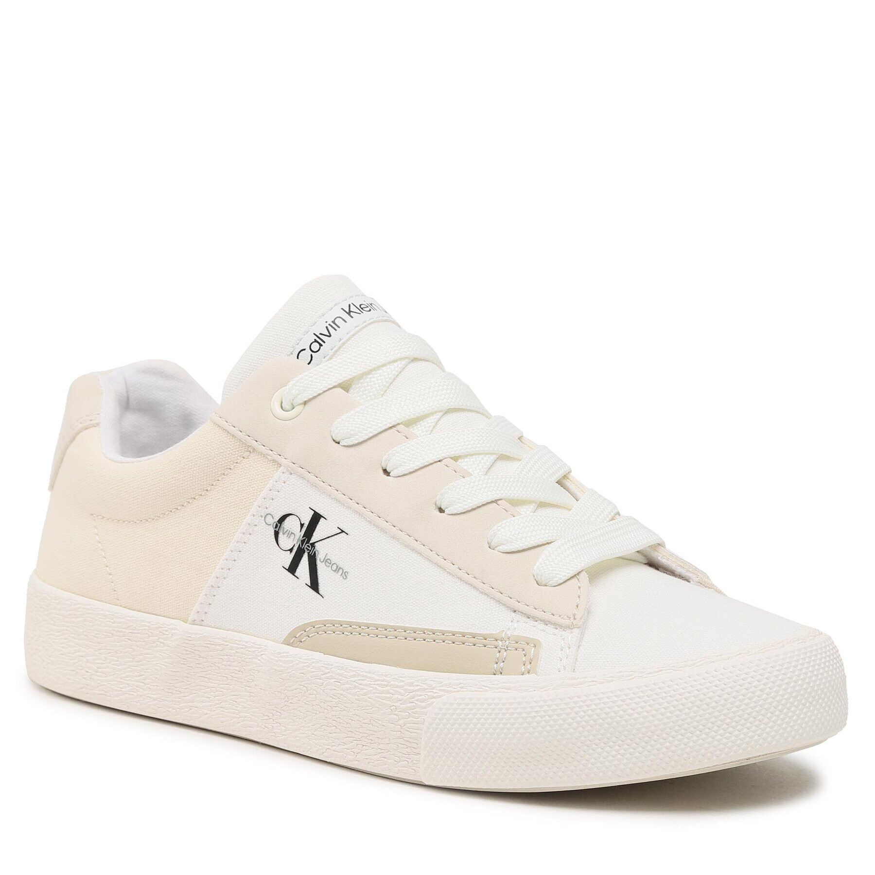 Calvin Klein Jeans Tornacipő Low Cut Lace-Up Sneaker V3X9-80564-1355 S Bézs - Pepit.hu