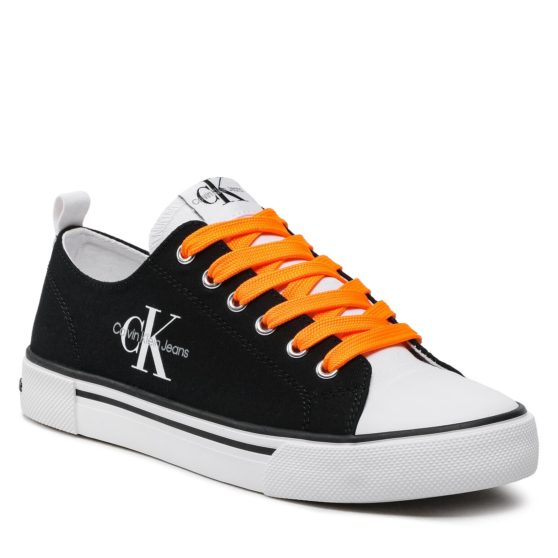 Calvin Klein Jeans Tornacipő Low Cut Lace-Up Sneaker V3X9-80567-0890 S Fekete - Pepit.hu