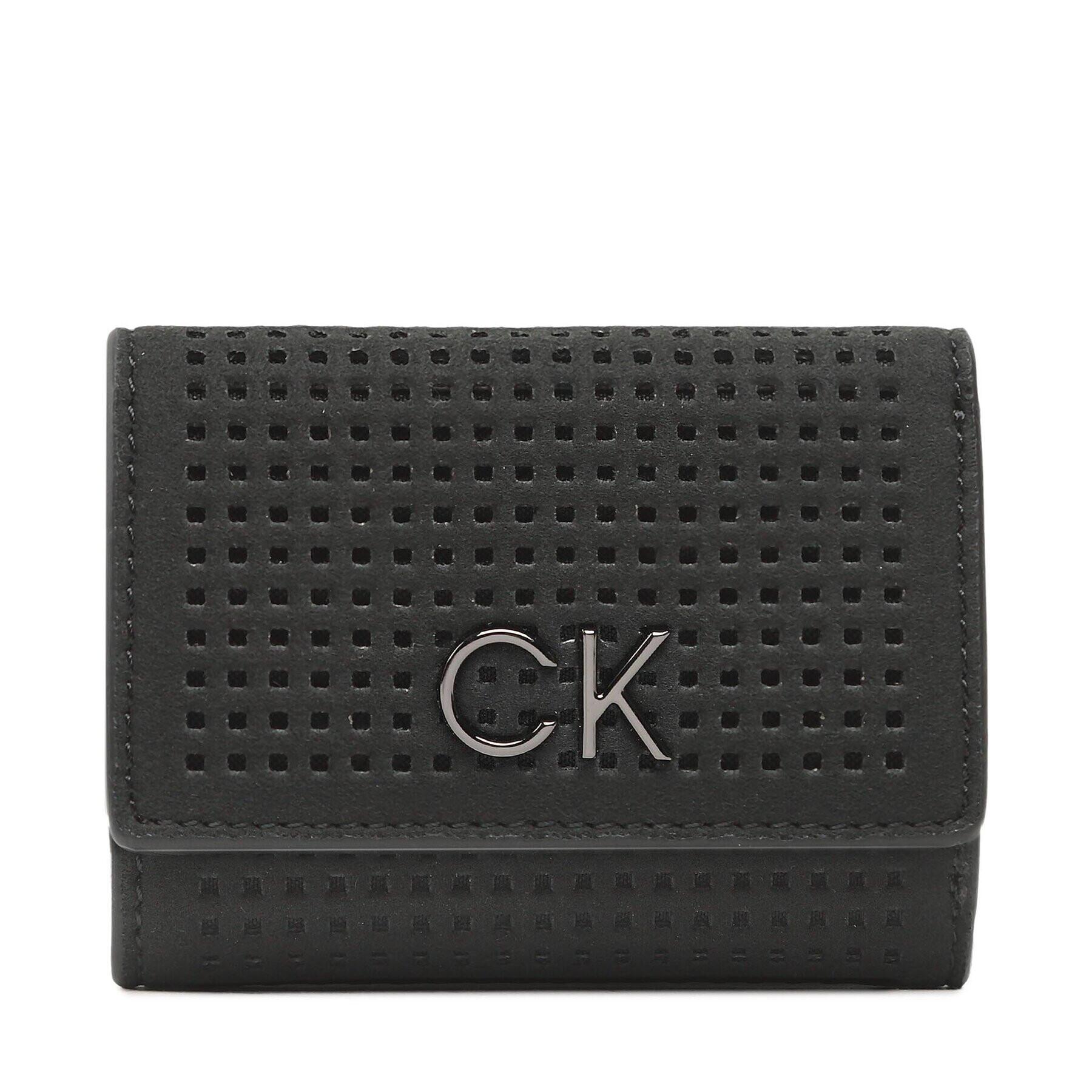 Calvin Klein Kis női pénztárca Re-Lock Trifold Xxs Perf K60K610662 Fekete - Pepit.hu