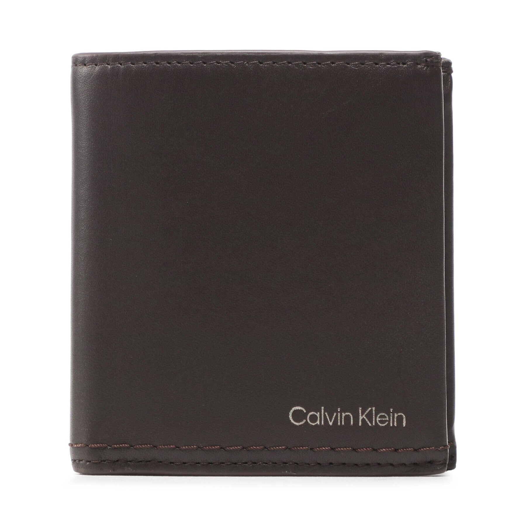 Calvin Klein Kisméretű férfi pénztárca Duo Stitch Trfold 6cc W/Coin K50K510324 Barna - Pepit.hu