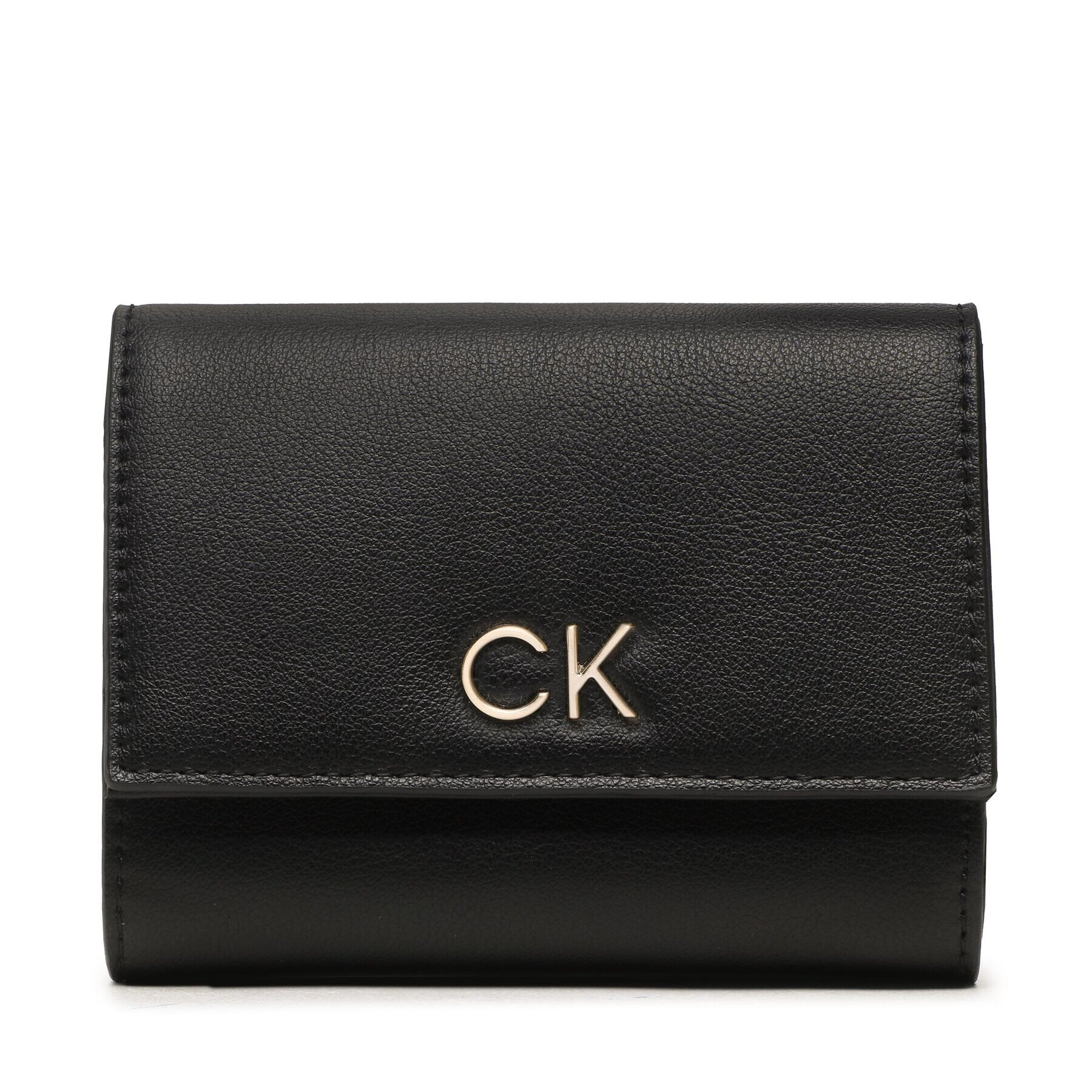 Calvin Klein Nagy női pénztárca Re-Lock Trifold Md Pbl K60K610969 Fekete ródium bevonat - Pepit.hu