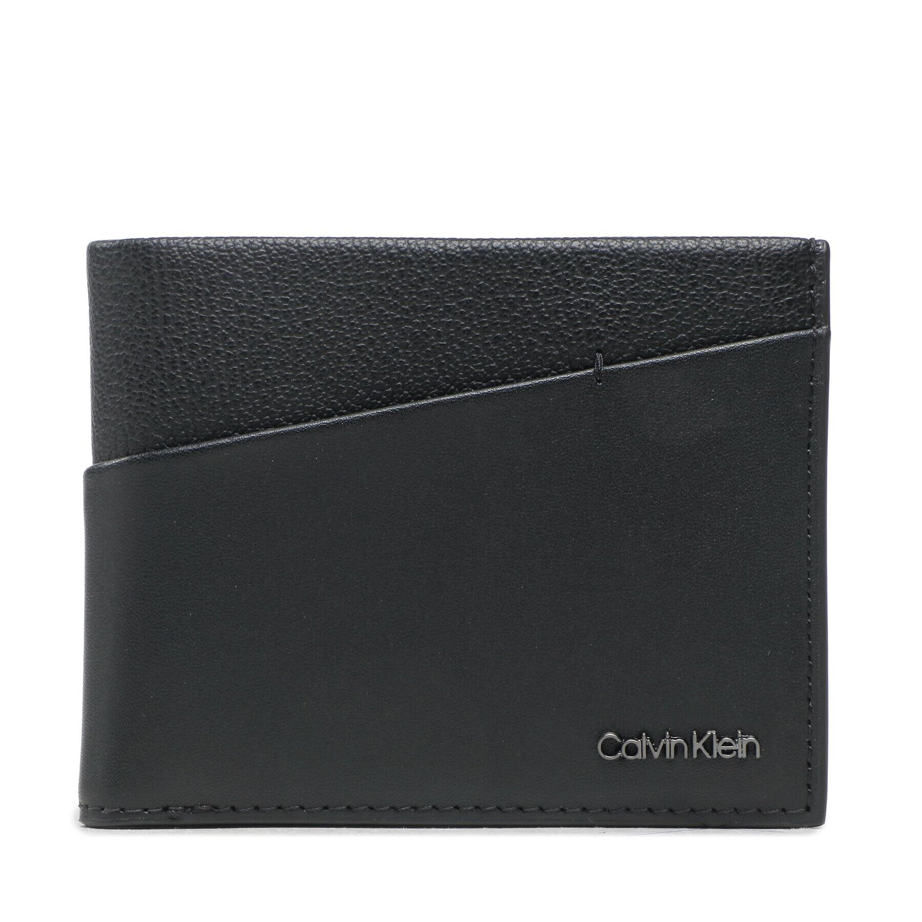 Calvin Klein Nagyméretű férfi pénztárca Ck Diagonal Bifold 5Cc W/Coin K50K510594 Fekete - Pepit.hu