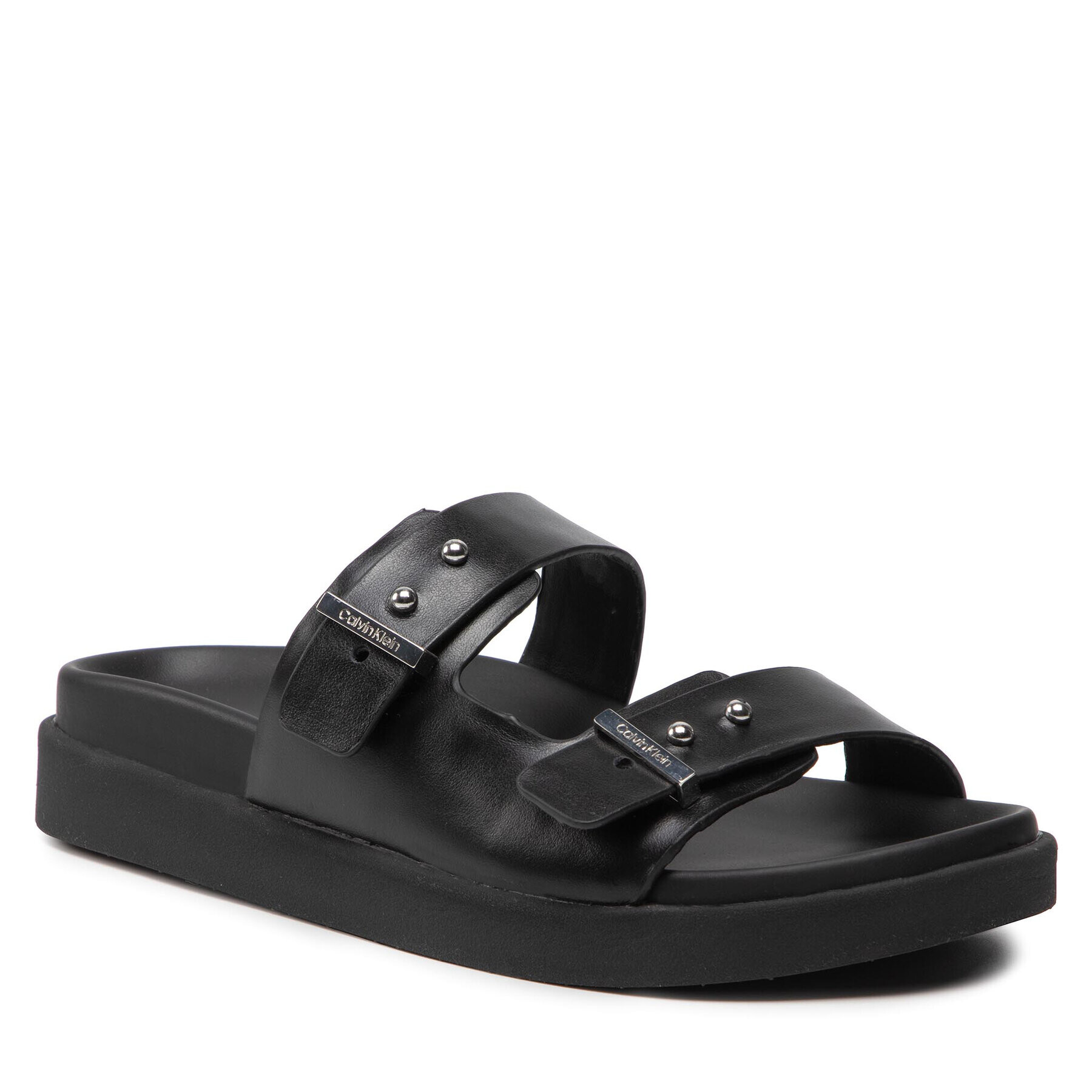 Calvin Klein Papucs Ergonomic Slide W/Mtl Loop HW0HW01155 Fekete - Pepit.hu