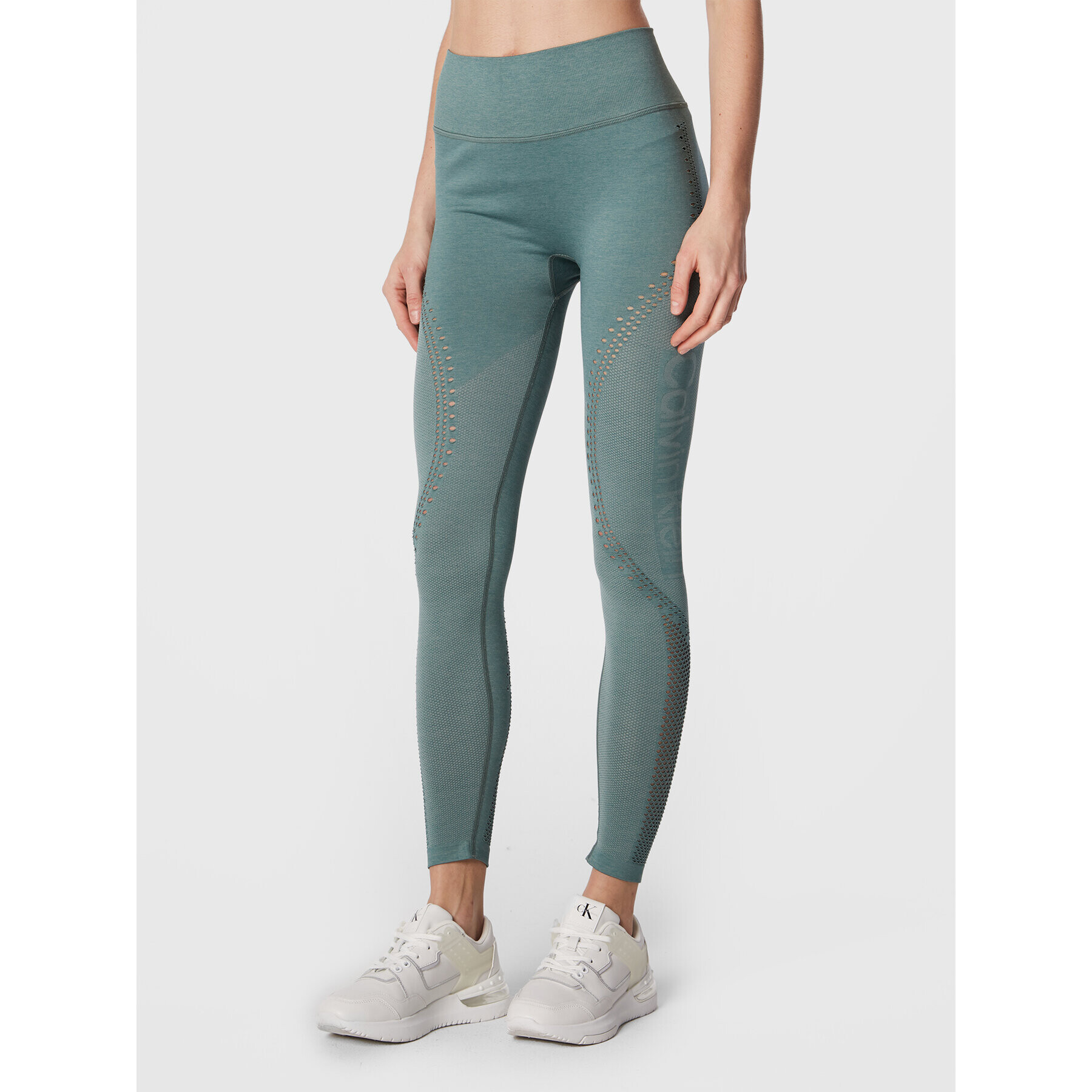 Calvin Klein Performance Leggings 00GWS2L612 Zöld Slim Fit - Pepit.hu