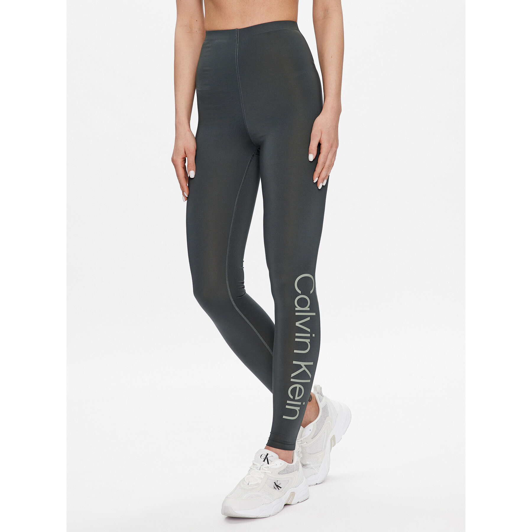 Calvin Klein Performance Leggings 00GWS3L602 Zöld Slim Fit - Pepit.hu