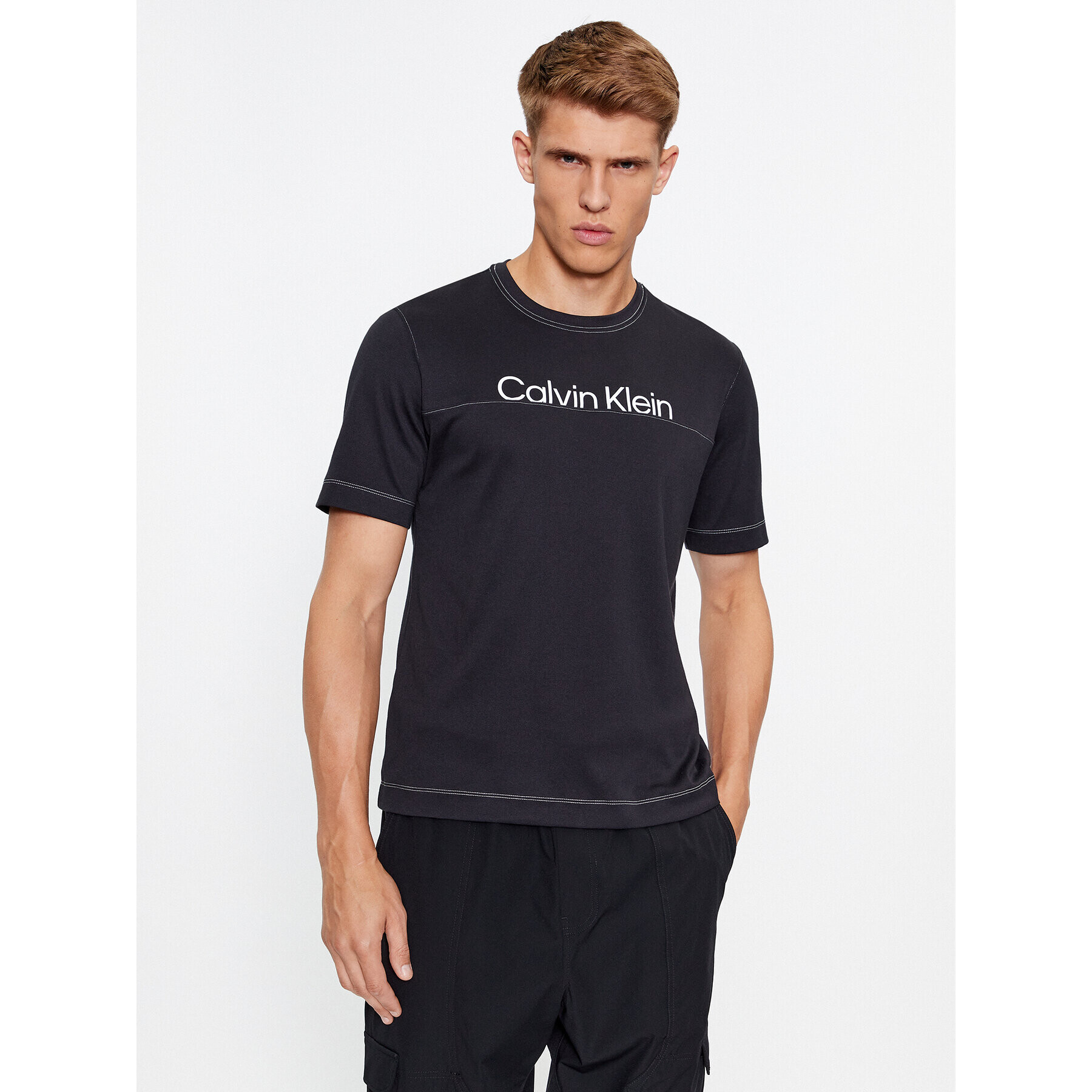 Calvin Klein Performance Póló 00GMF3K133 Fekete Regular Fit - Pepit.hu