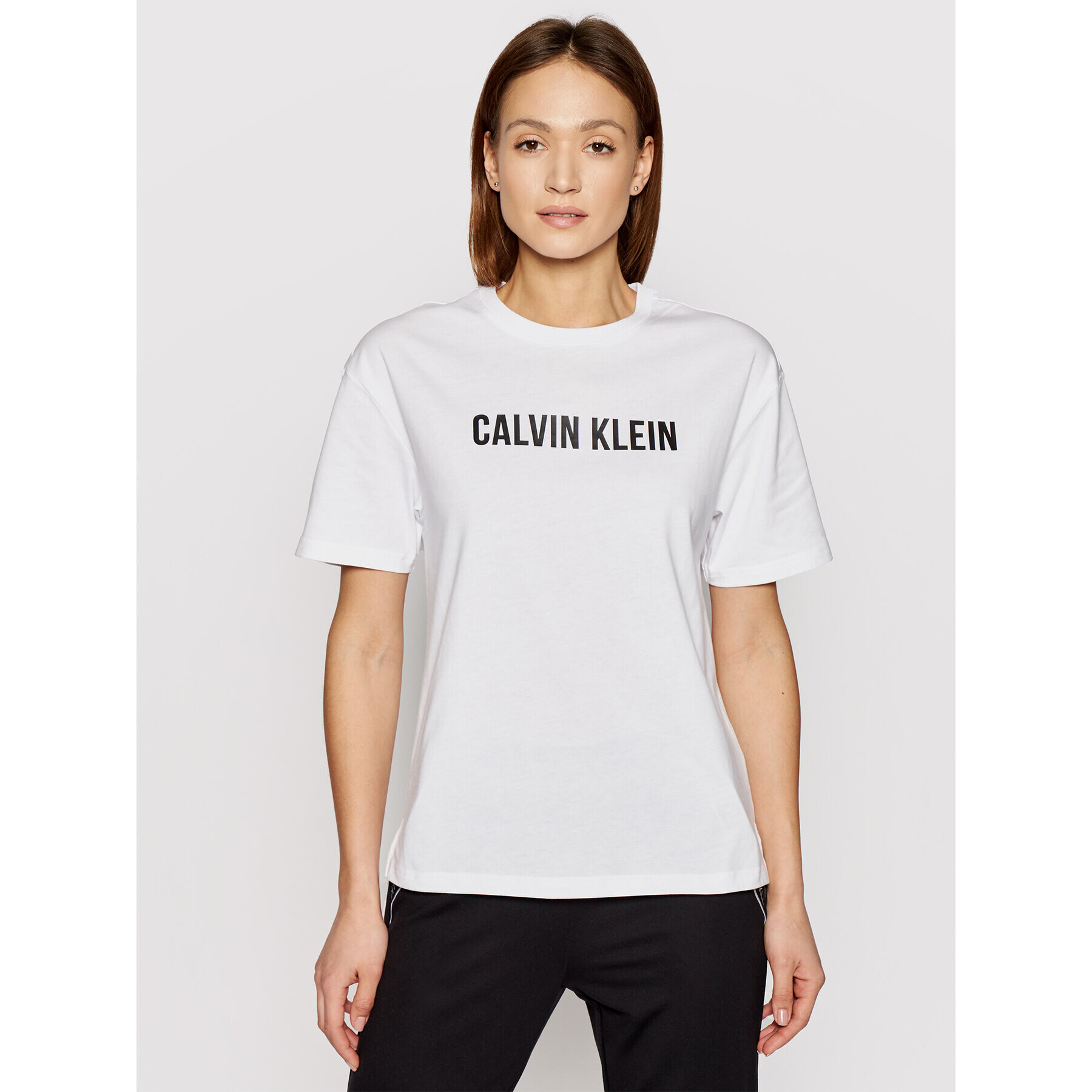 Calvin Klein Performance Póló Logo Boyfriend 00GWS1K109 Fehér Relaxed Fit - Pepit.hu