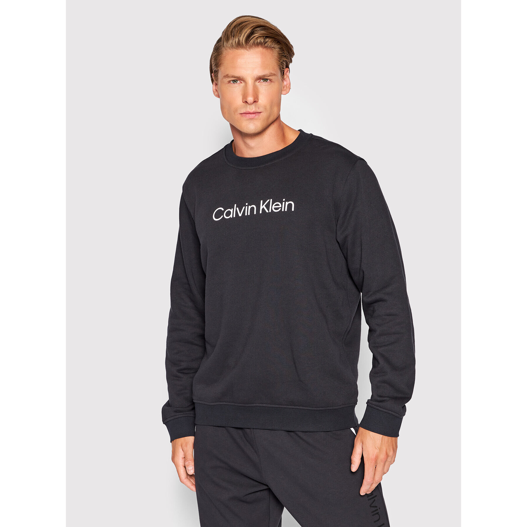 Calvin Klein Performance Pulóver 00GMS2W305 Fekete Regular Fit - Pepit.hu