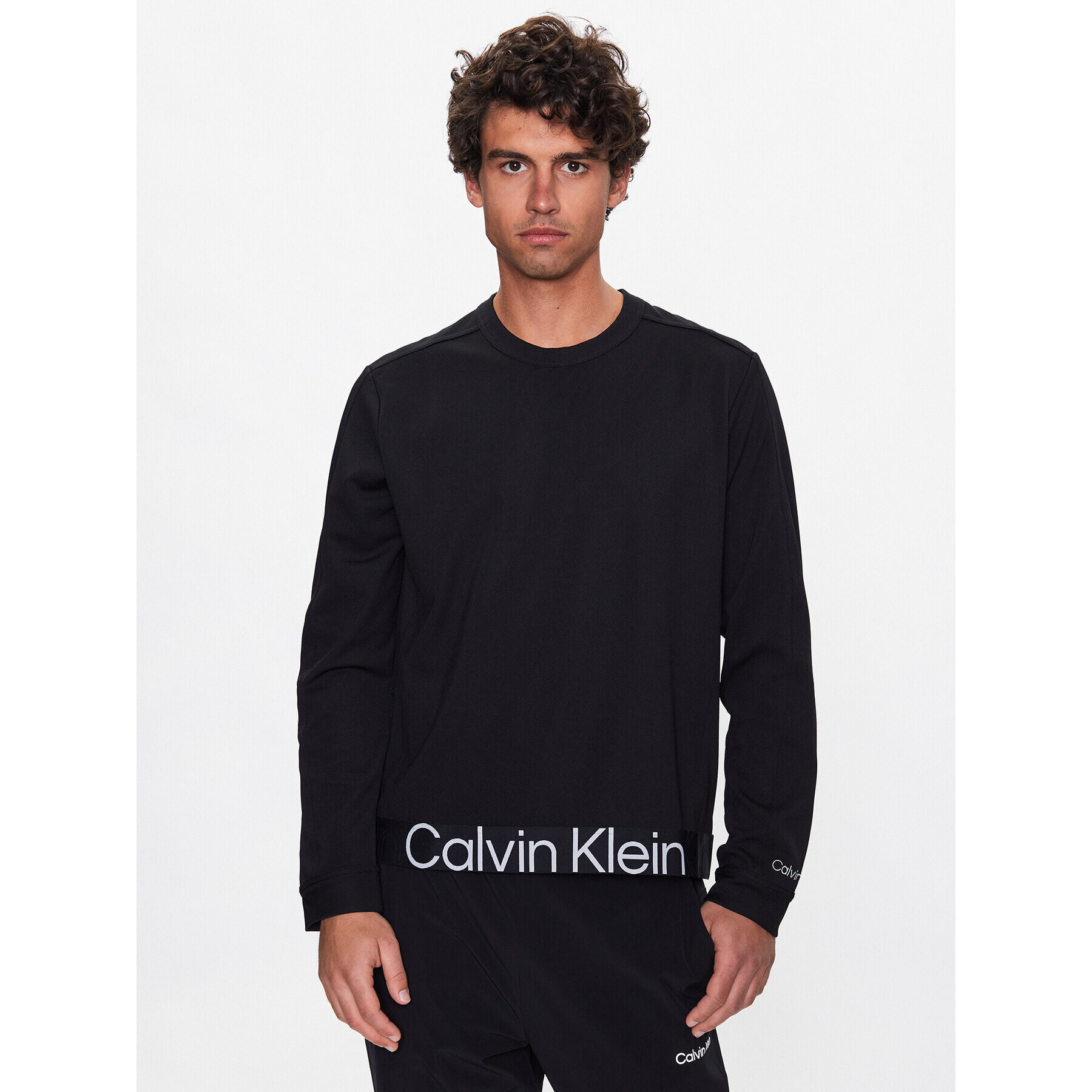 Calvin Klein Performance Pulóver 00GMS3W300 Fekete Regular Fit - Pepit.hu