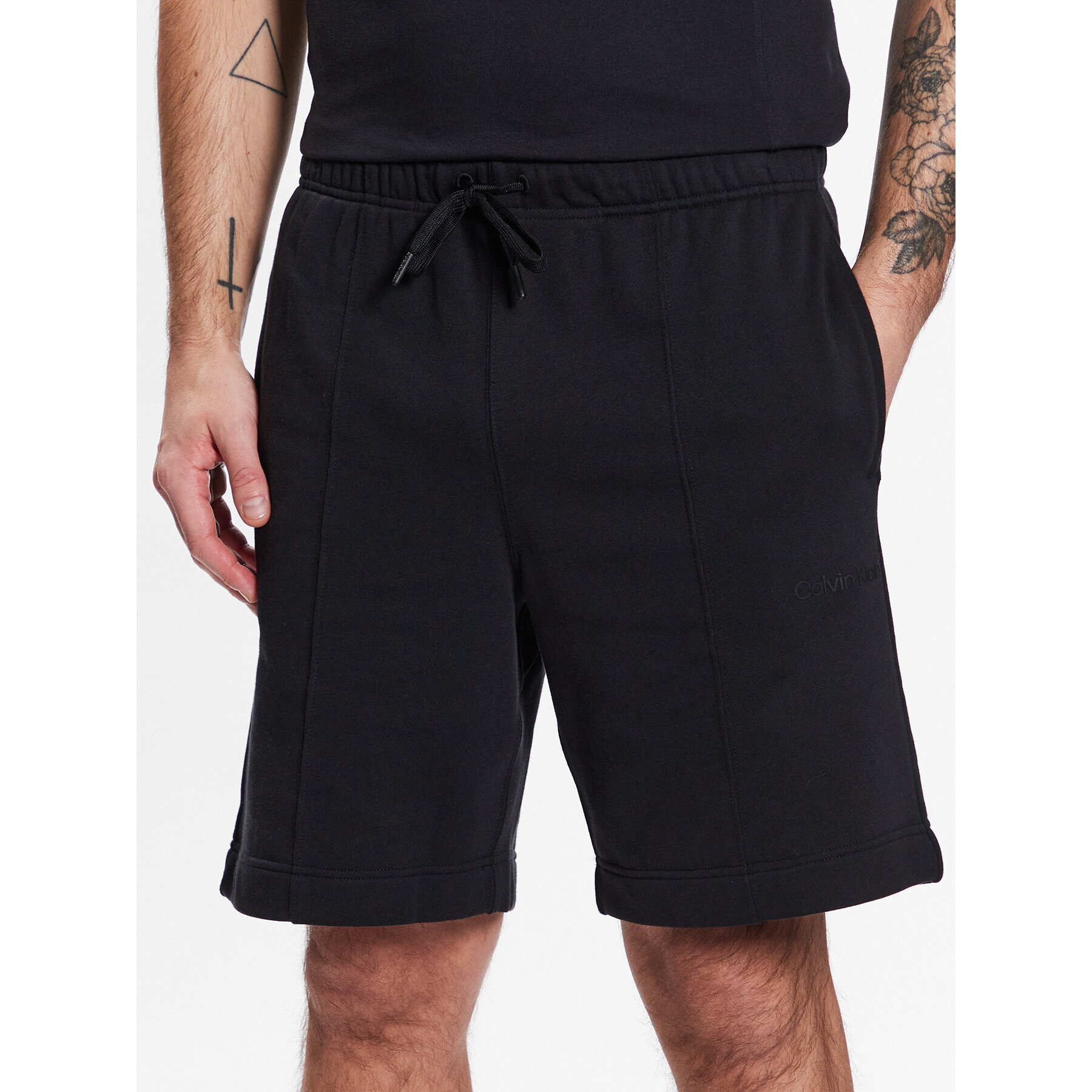 Calvin Klein Performance Sport rövidnadrág Knit Short 00GMS3S805 Fekete Regular Fit - Pepit.hu