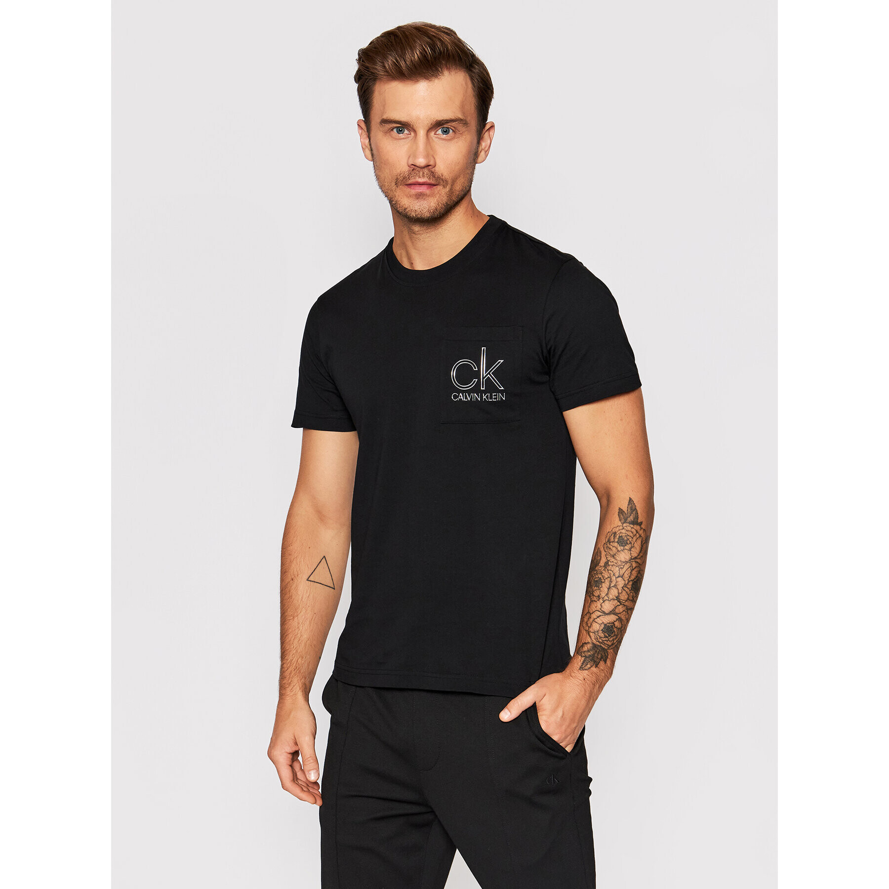 Calvin Klein Póló Chest Pocket K10K106709 Fekete Regular Fit - Pepit.hu