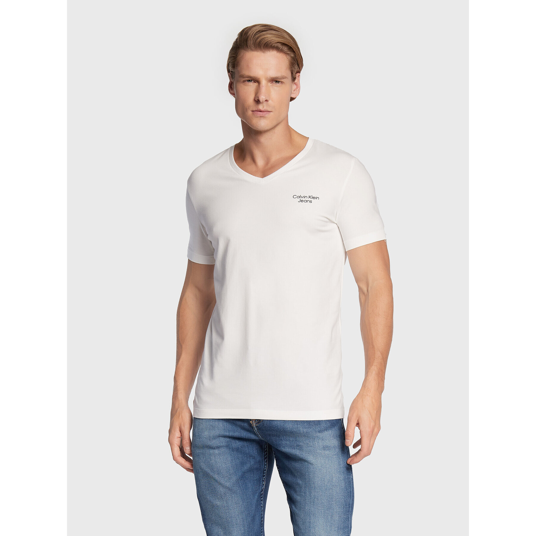 Calvin Klein Póló J30J320596 Fehér Slim Fit - Pepit.hu