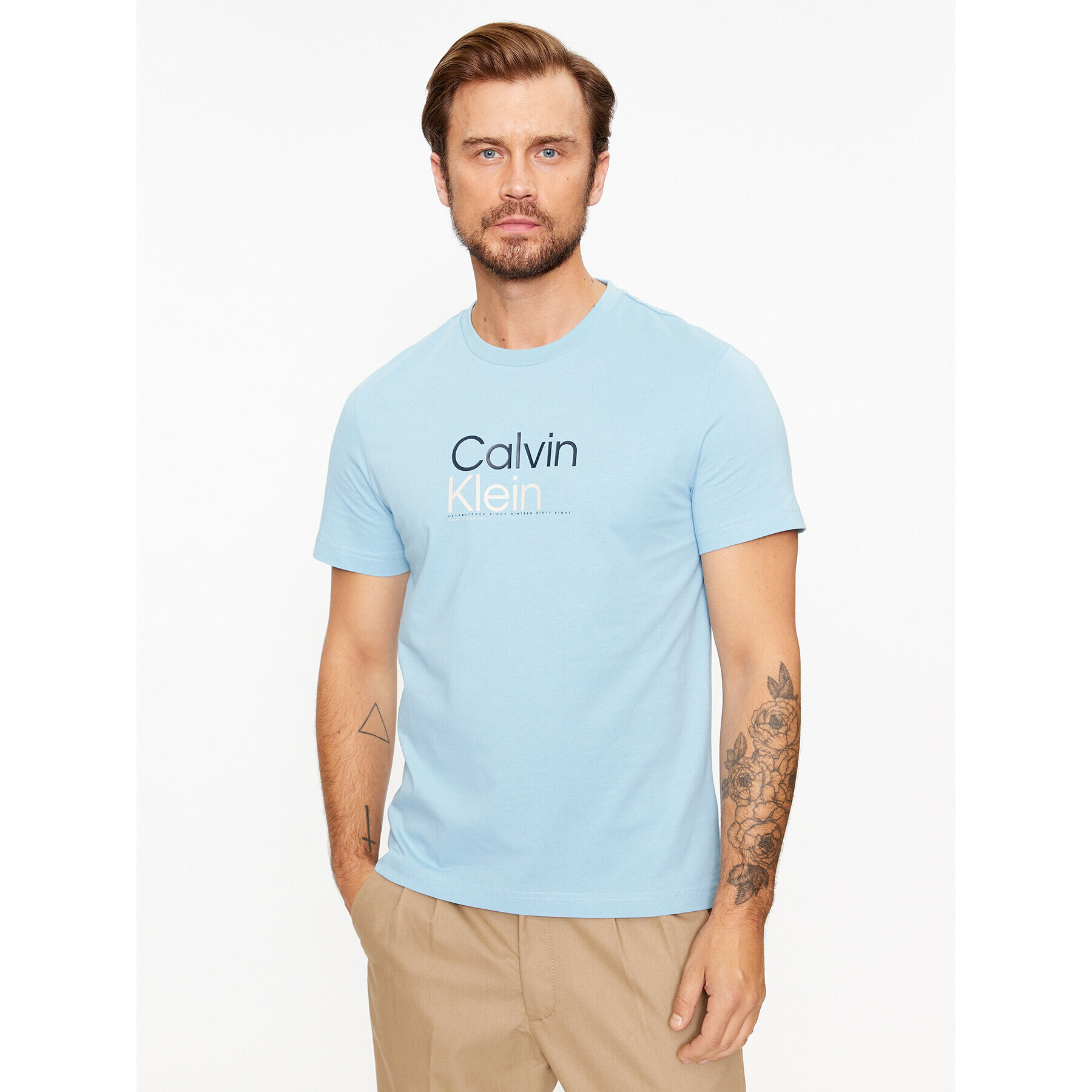 Calvin Klein Póló K10K111841 Kék Regular Fit - Pepit.hu