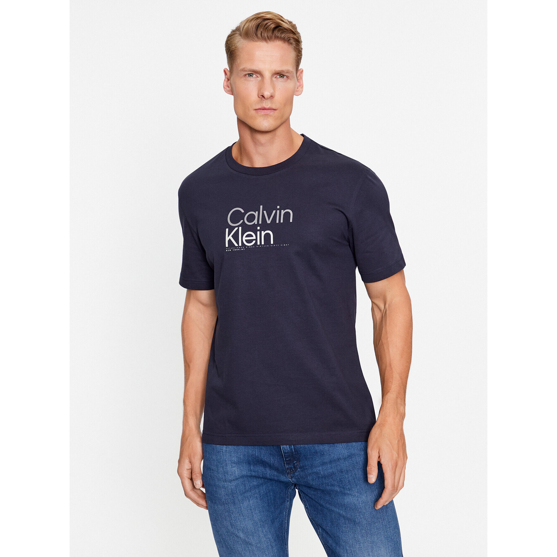 Calvin Klein Póló K10K111841 Sötétkék Regular Fit - Pepit.hu