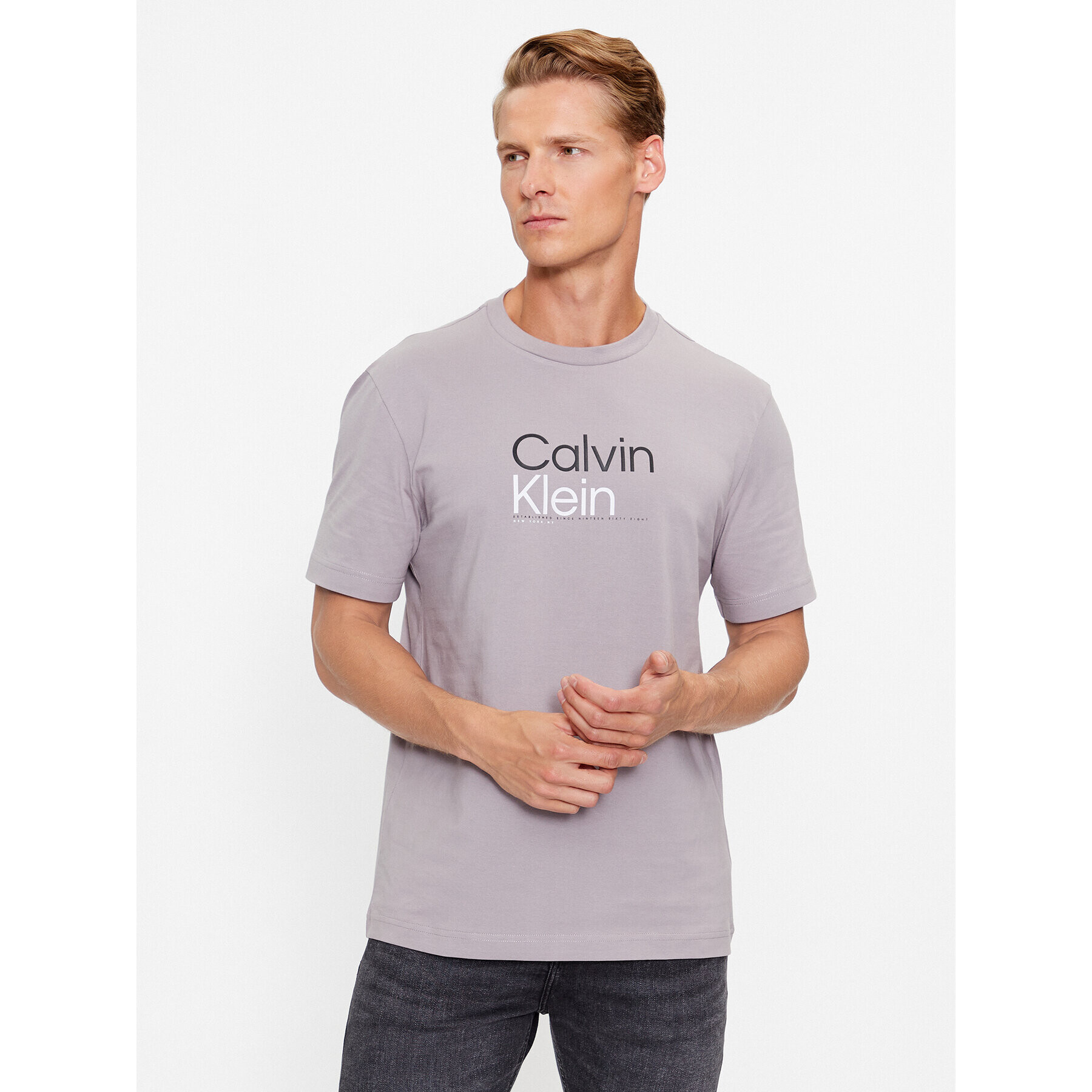 Calvin Klein Póló K10K111841 Szürke Regular Fit - Pepit.hu