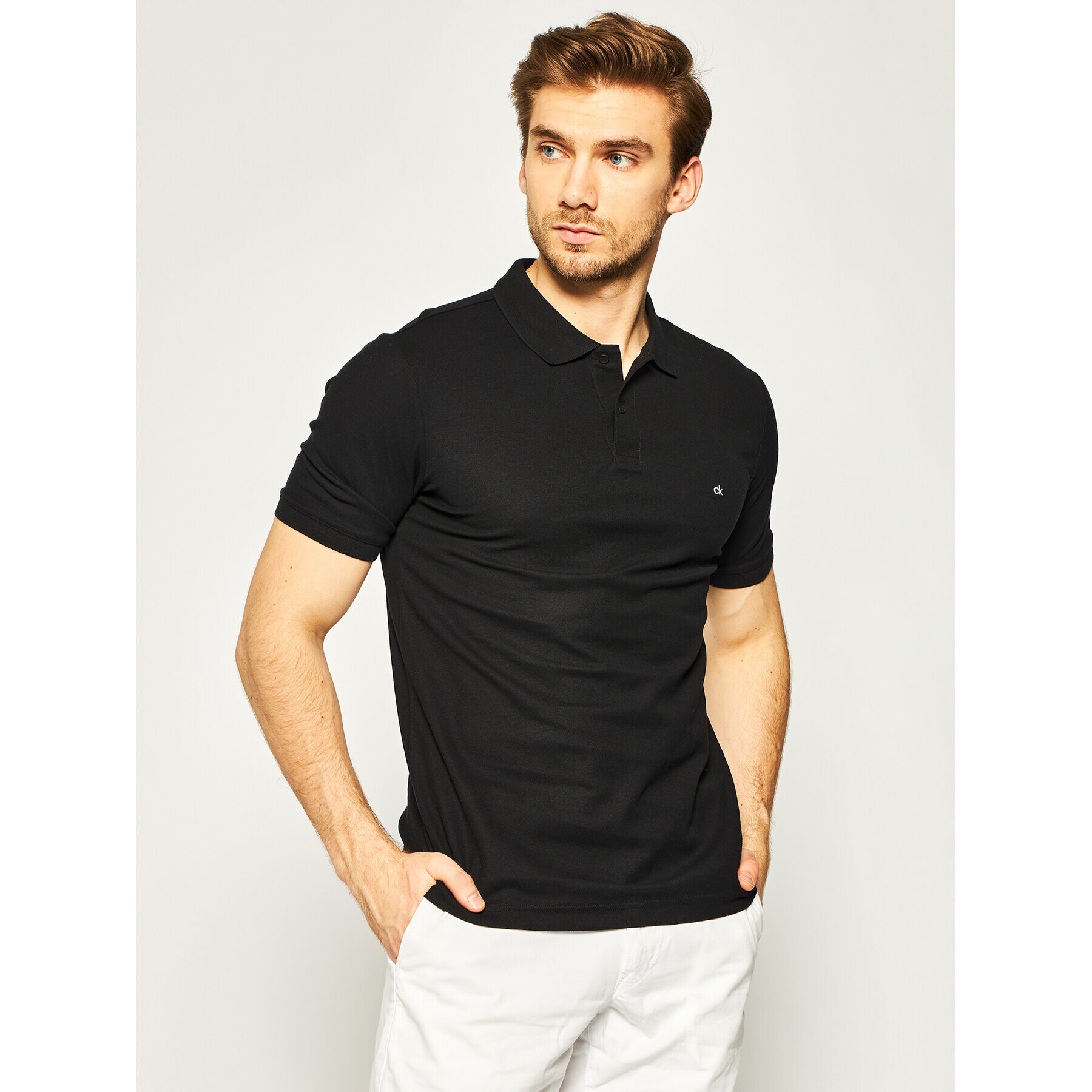 Calvin Klein Pólóing K10K102964 Fekete Regular Fit - Pepit.hu