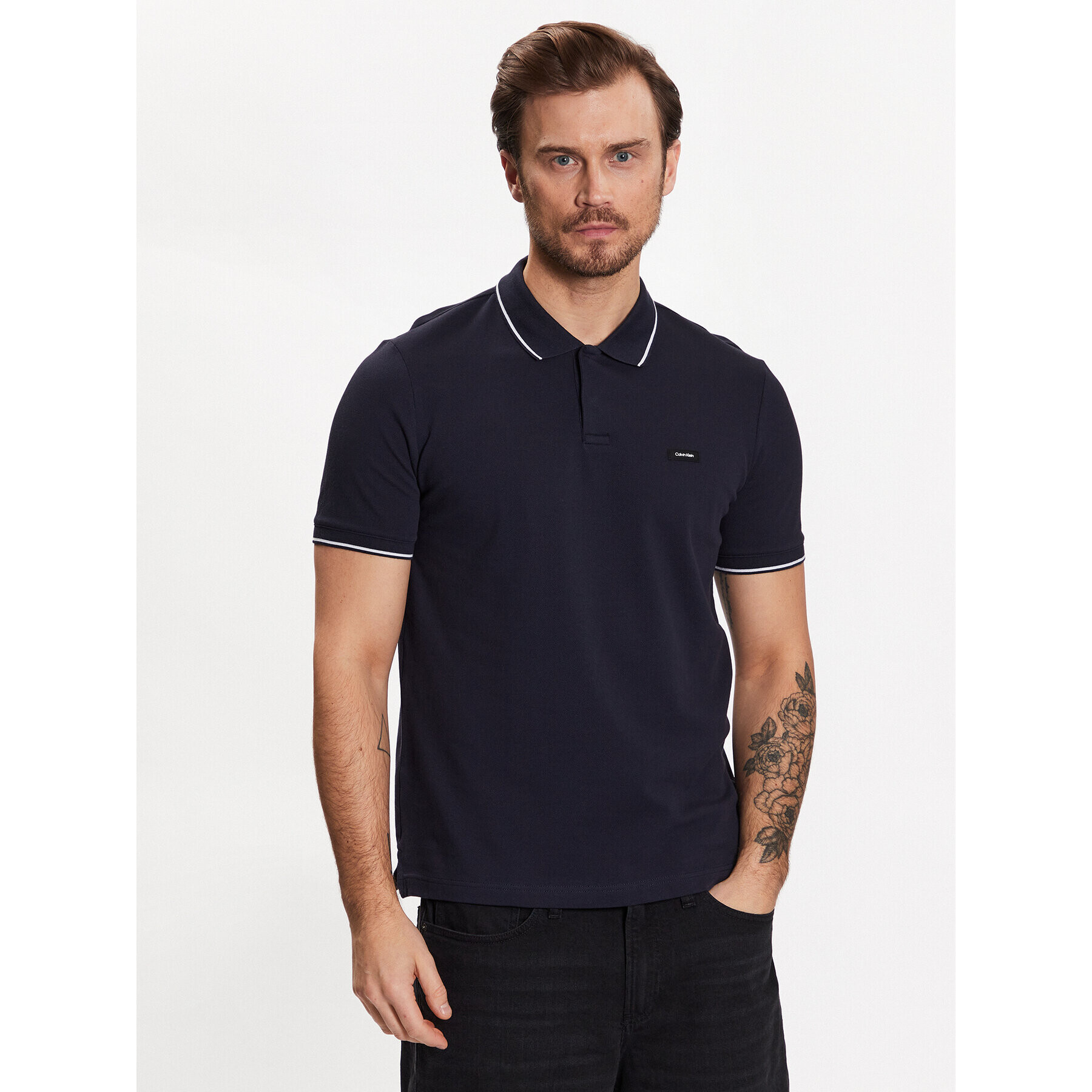 Calvin Klein Pólóing K10K110596 Sötétkék Slim Fit - Pepit.hu