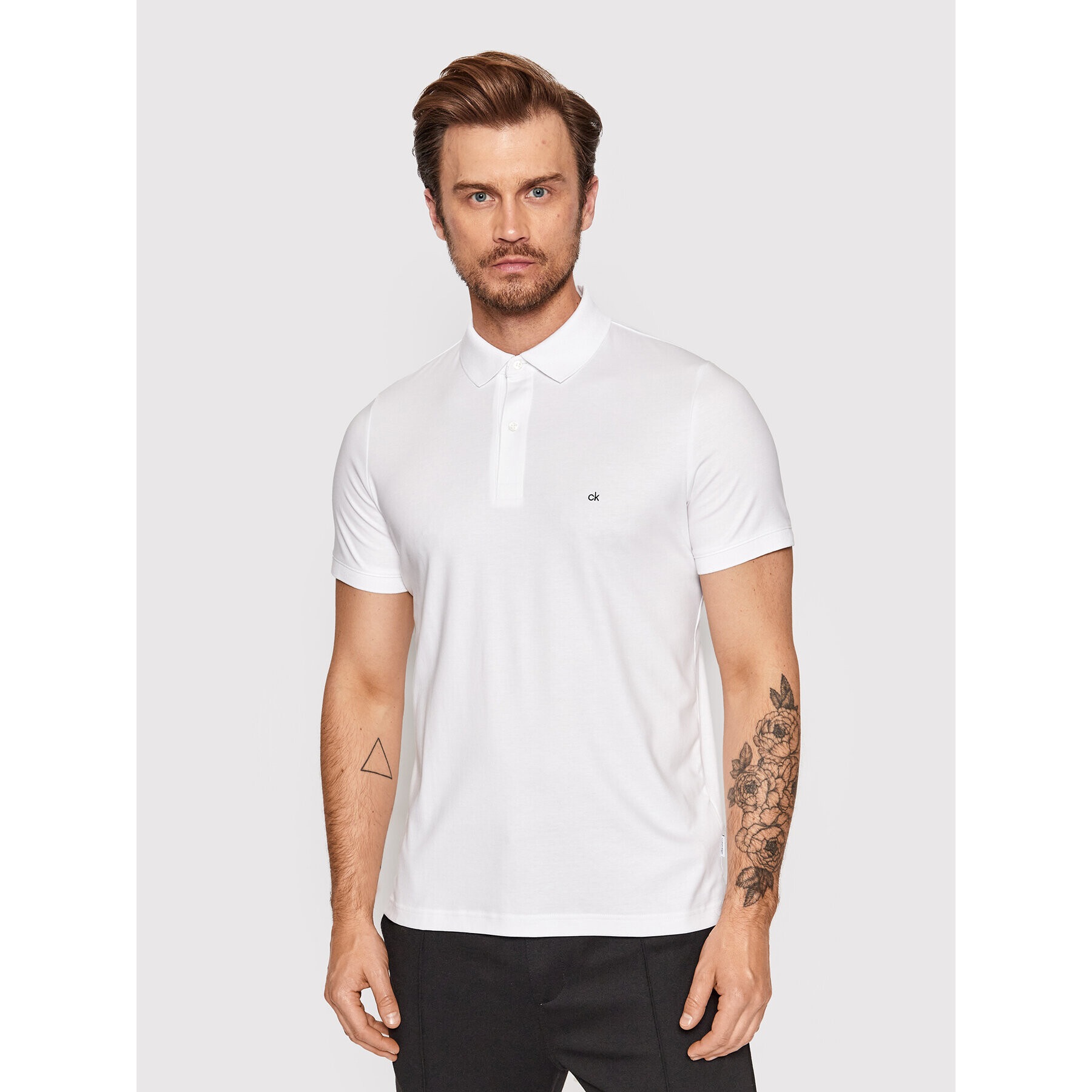 Calvin Klein Pólóing Liquid Touch K10K107090 Fehér Slim Fit - Pepit.hu