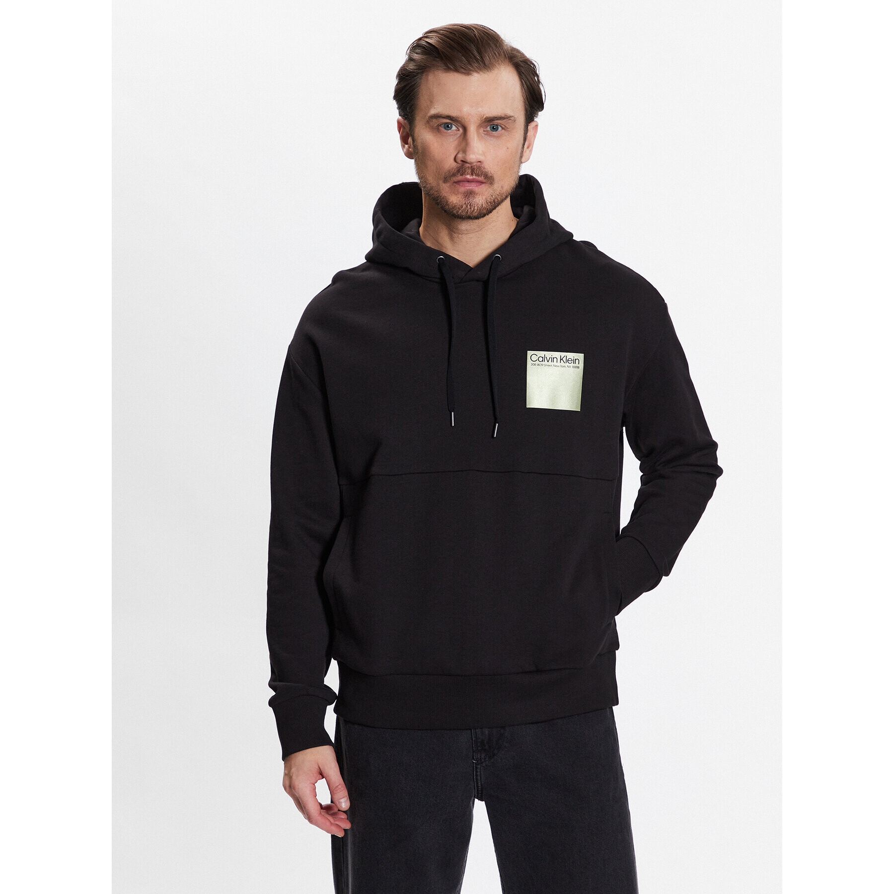 Calvin Klein Pulóver Element Photo Back Comf Hoodie K10K111344 Fekete Regular Fit - Pepit.hu