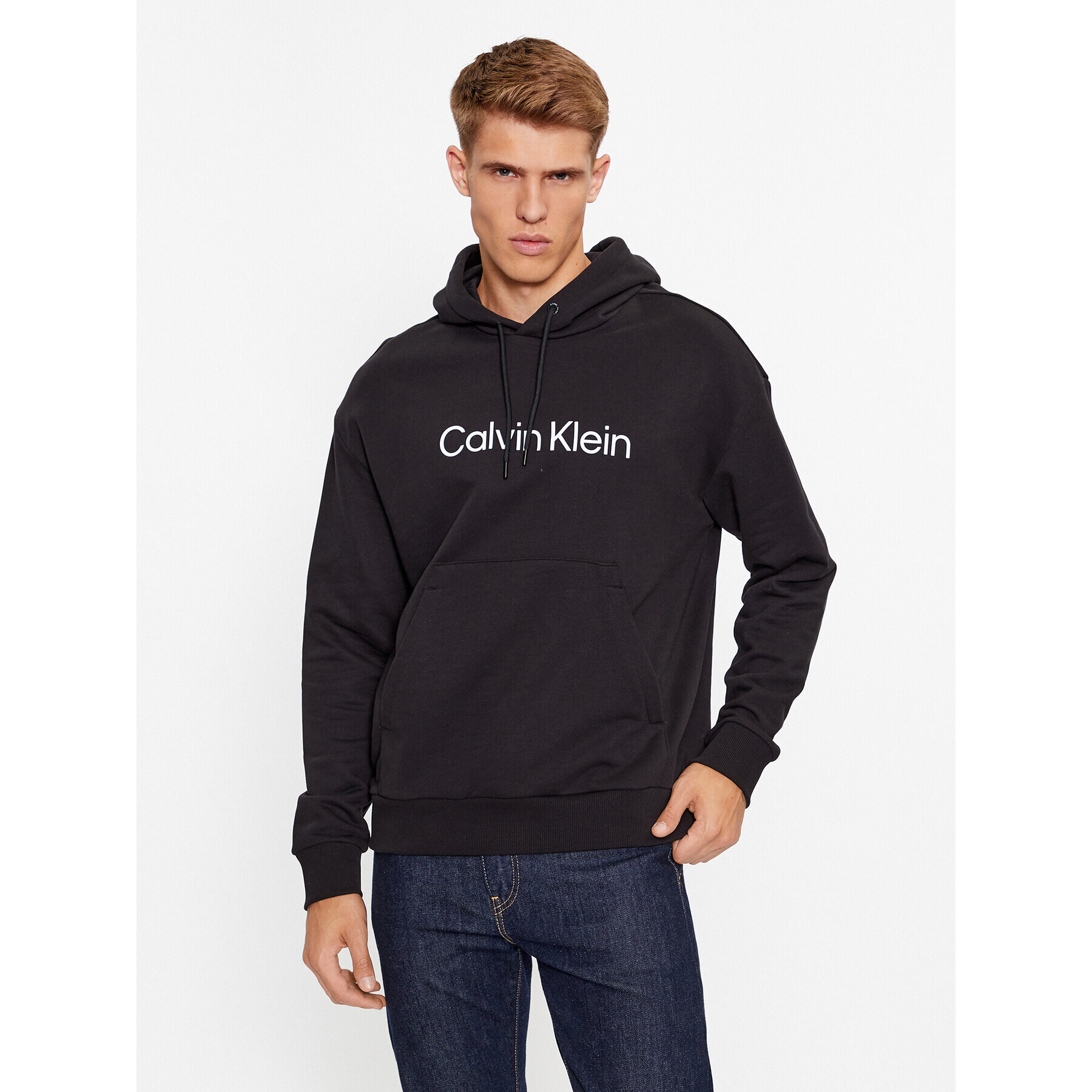 Calvin Klein Pulóver Hero K10K111345 Fekete Regular Fit - Pepit.hu